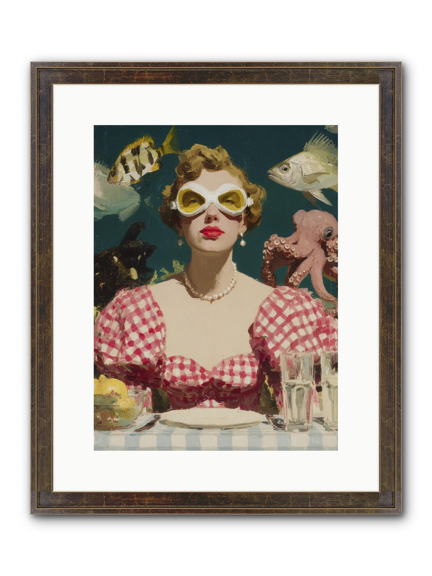 The Phantom Of Peony Street Framed Print - Slimwoods Black/Gold 12x16