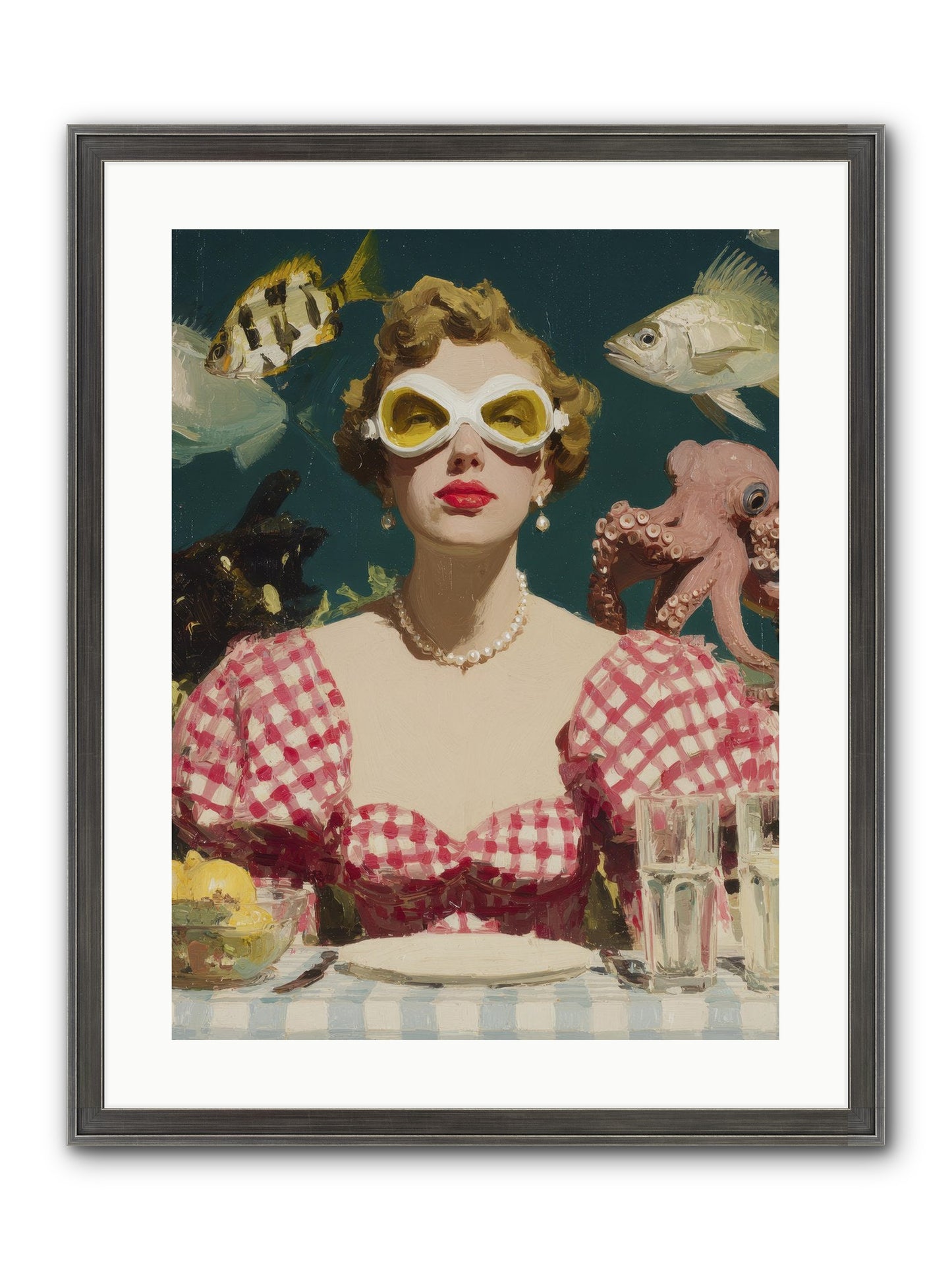 The Phantom Of Peony Street Framed Print - Slimwoods Black/Silver 18x24