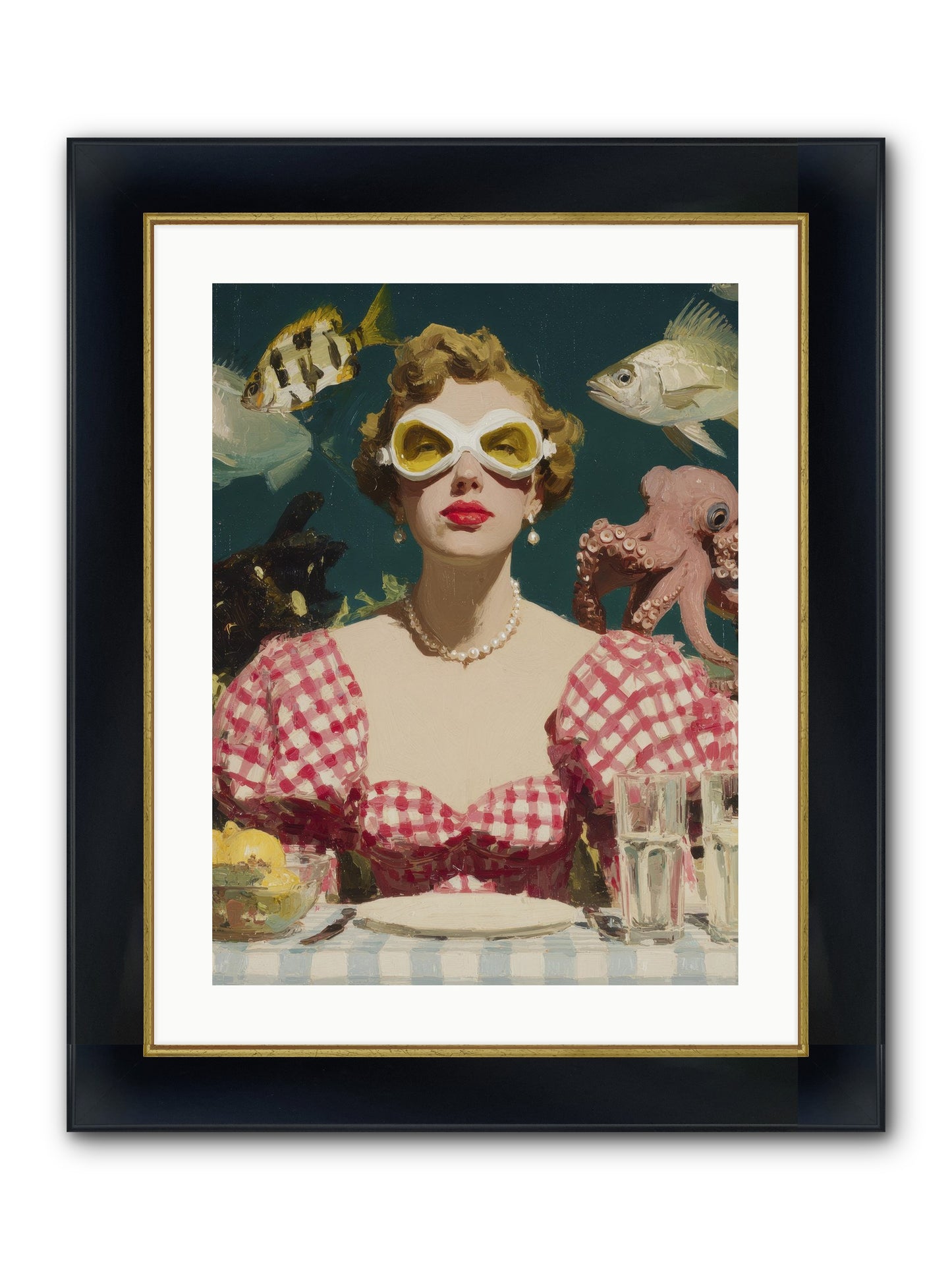 The Phantom Of Peony Street Framed Print - Wide Black w/Gold 18x24