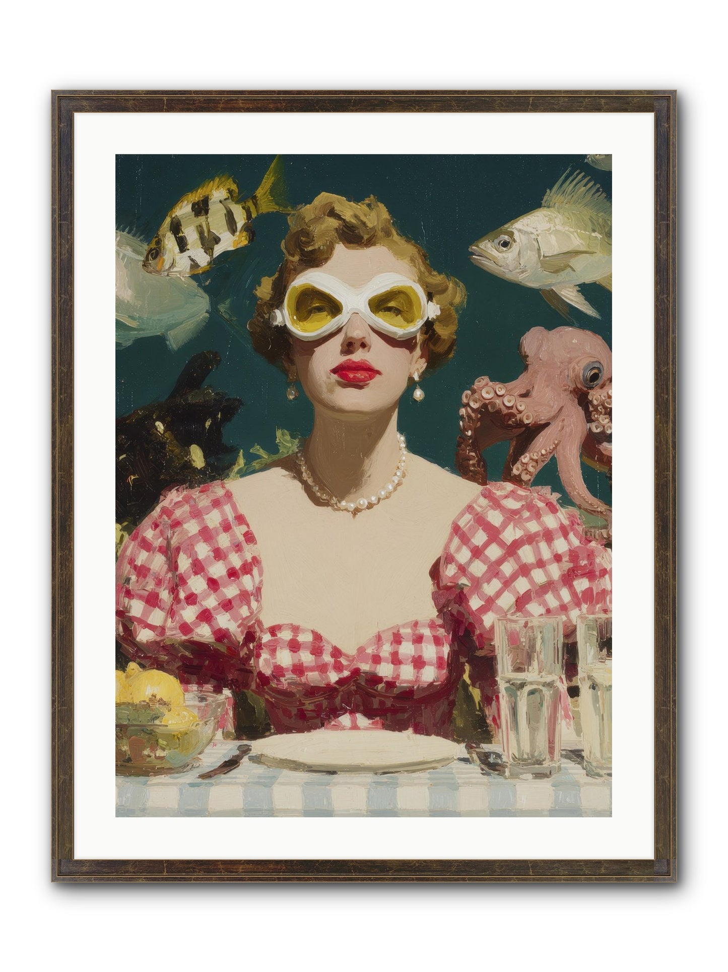 The Phantom Of Peony Street Framed Print - Slimwoods Black/Gold 24x32