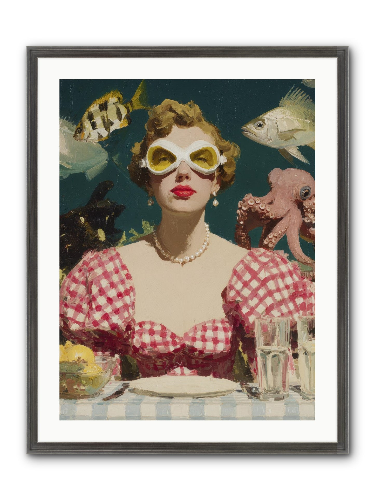 The Phantom Of Peony Street Framed Print - Slimwoods Black/Silver 24x32