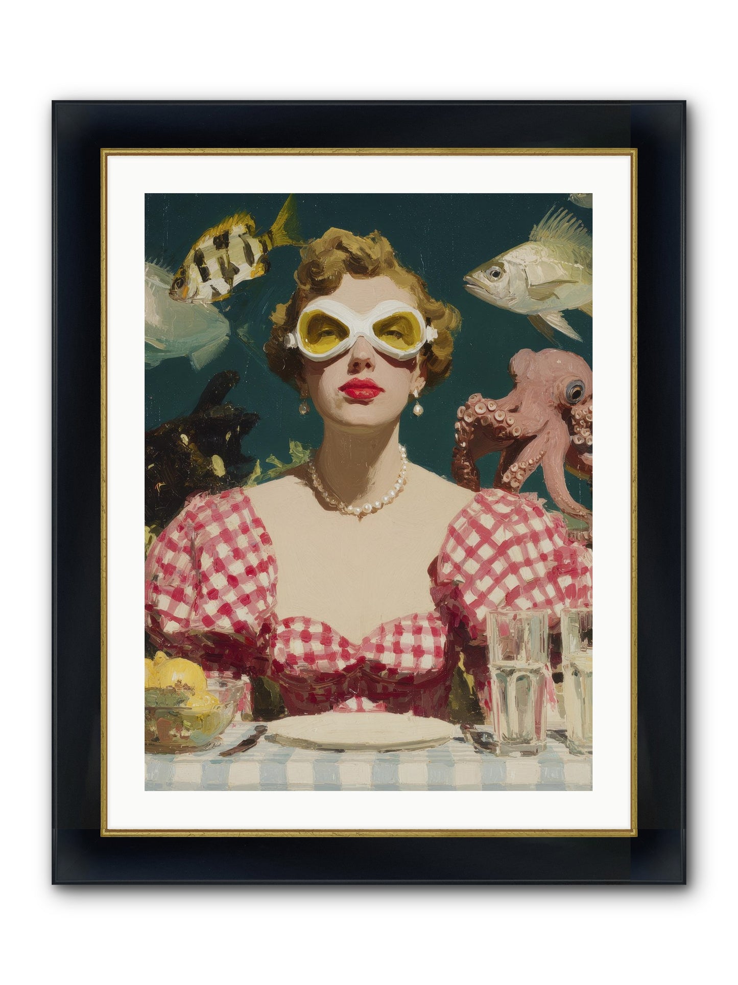 The Phantom Of Peony Street Framed Print - Wide Black w/Gold 24x32