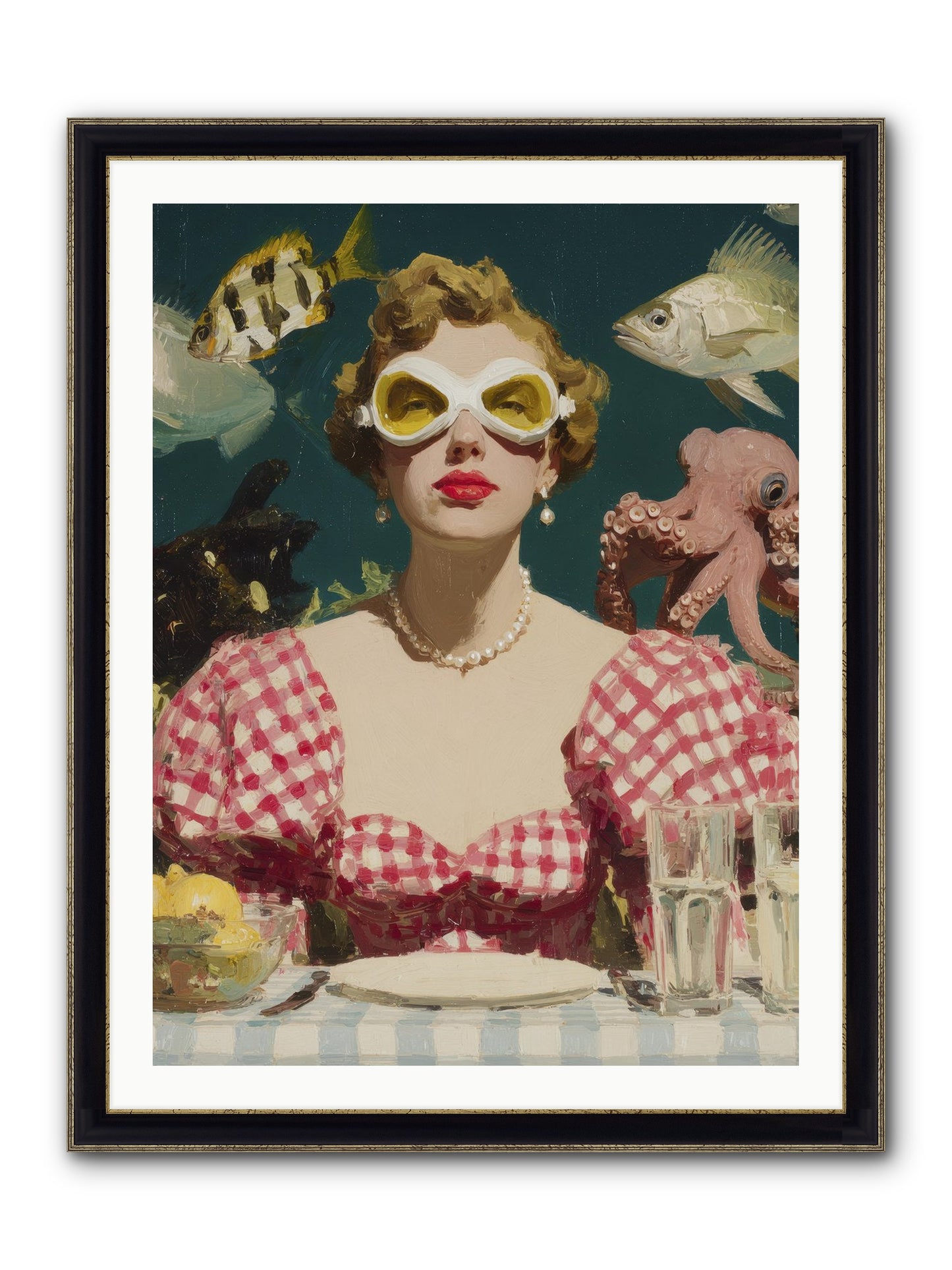 The Phantom Of Peony Street Framed Print - Black & Gold 30x40