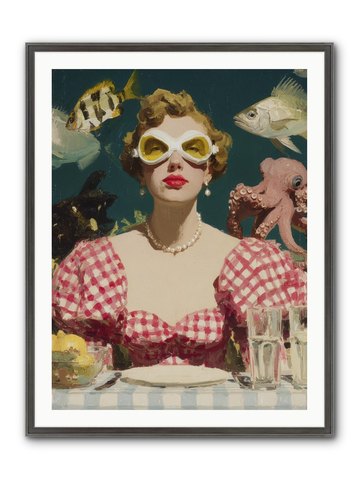 The Phantom Of Peony Street Framed Print - Slimwoods Black/Silver 30x40