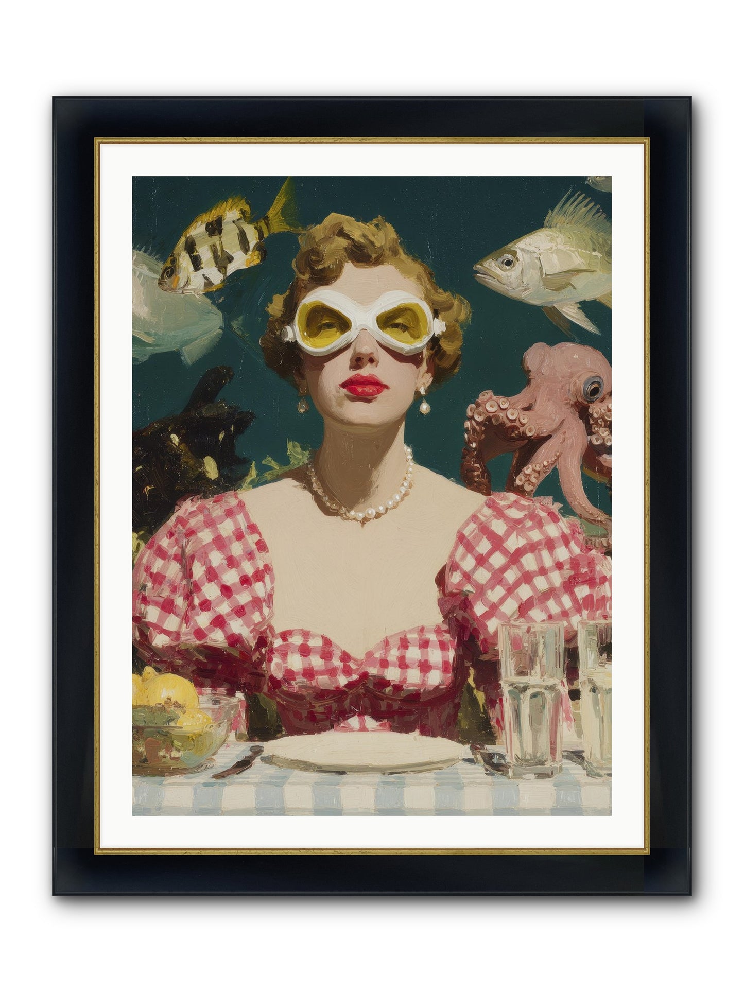 The Phantom Of Peony Street Framed Print - Wide Black w/Gold 30x40