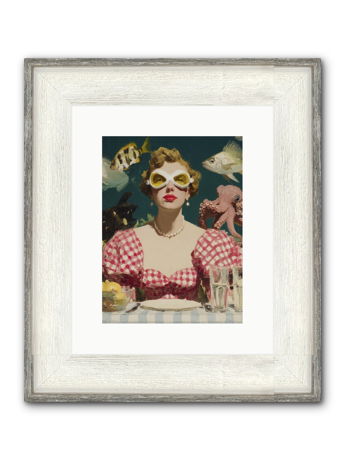 The Phantom Of Peony Street Framed Print - Driftwood White 9x12