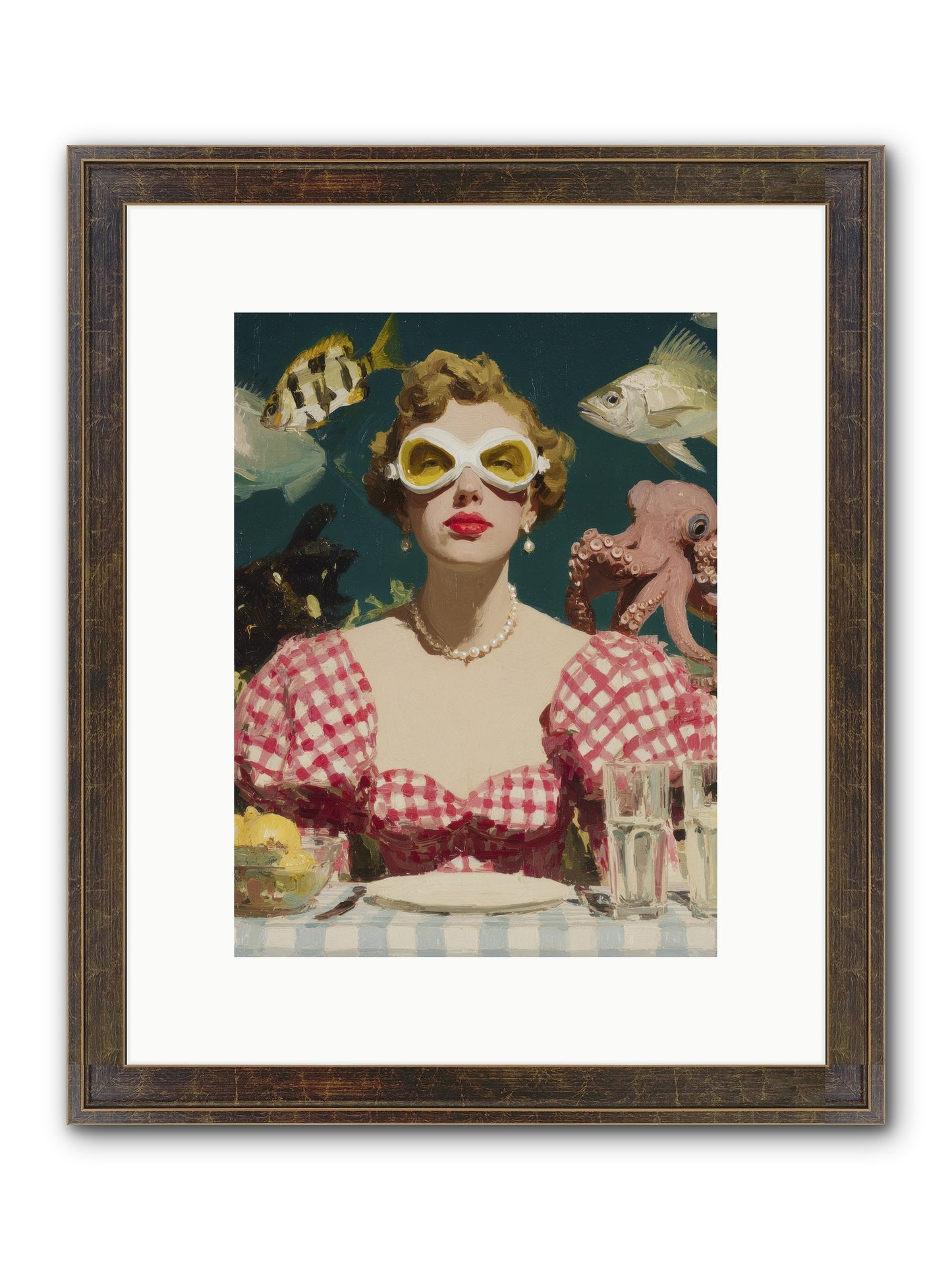 The Phantom Of Peony Street Framed Print - Slimwoods Black/Gold 9x12
