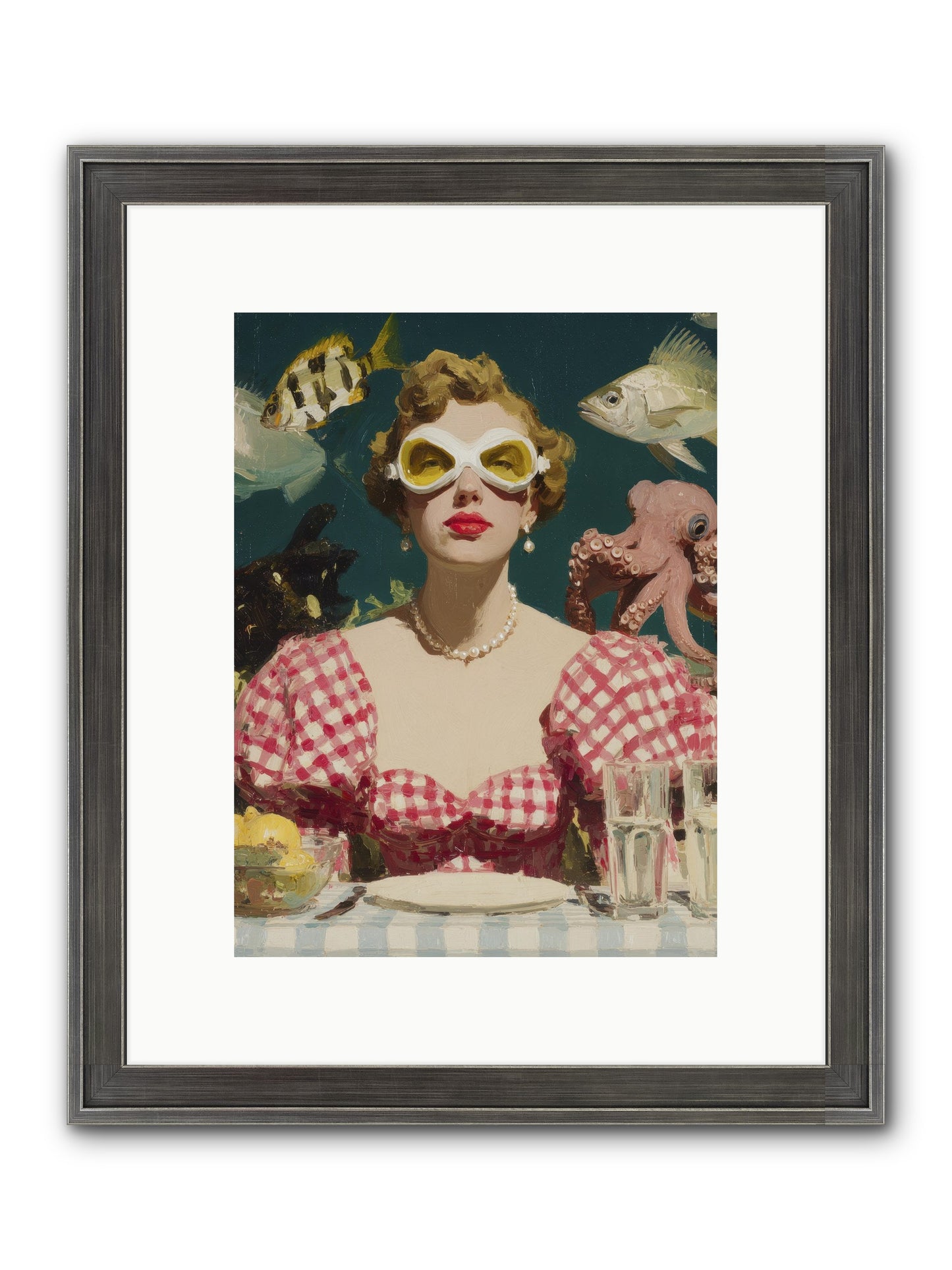 The Phantom Of Peony Street Framed Print - Slimwoods Black/Silver 9x12