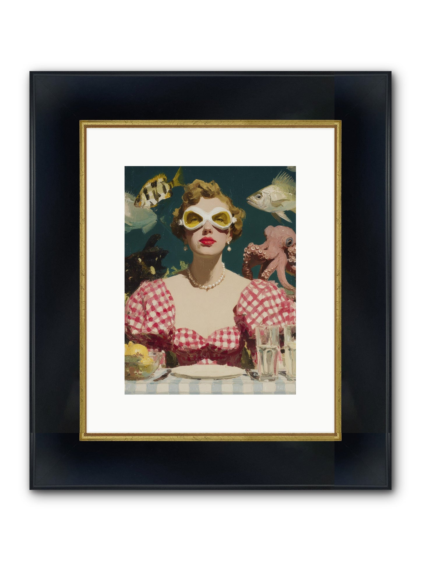The Phantom Of Peony Street Framed Print - Wide Black w/Gold 9x12