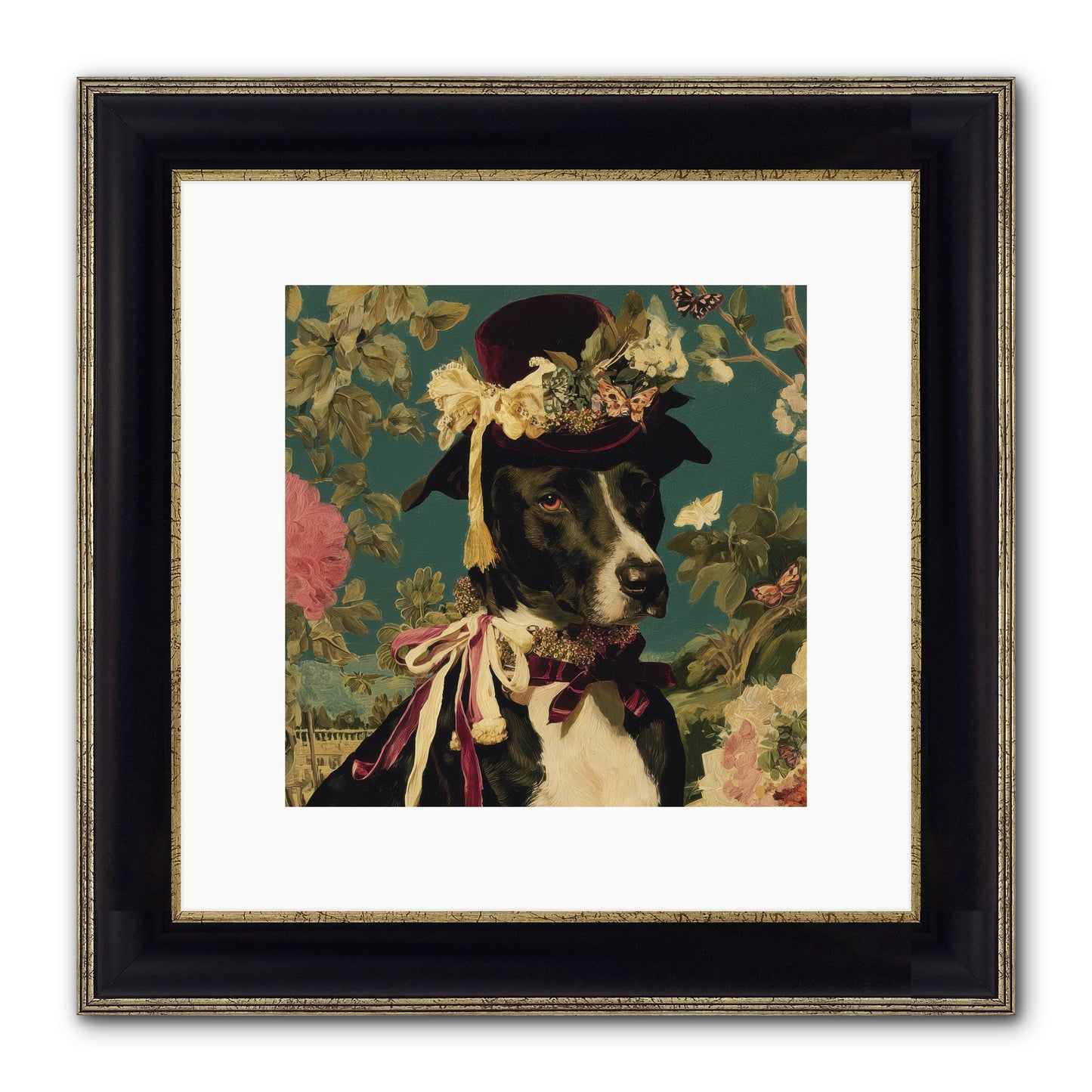 The Pickwick Waltz Framed Print - Black & Gold 10x10