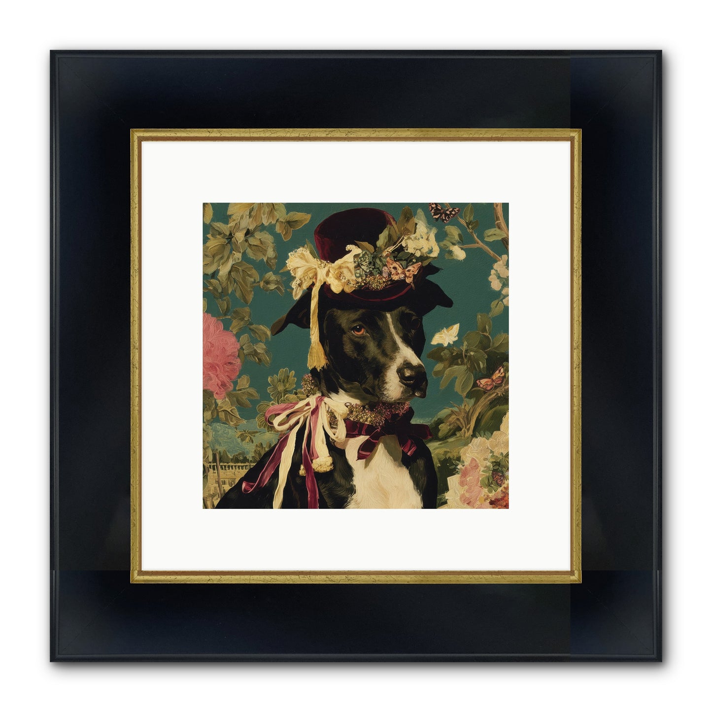 The Pickwick Waltz Framed Print - Wide Black w/Gold 10x10