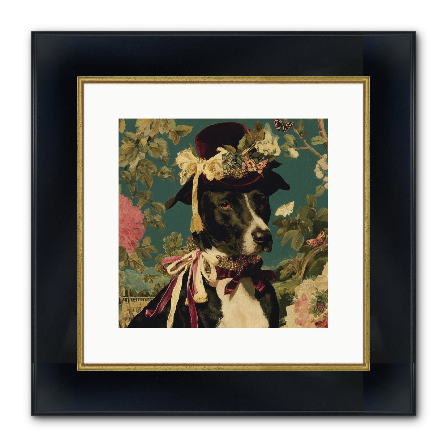 The Pickwick Waltz Framed Print - Wide Black w/Gold 12x12