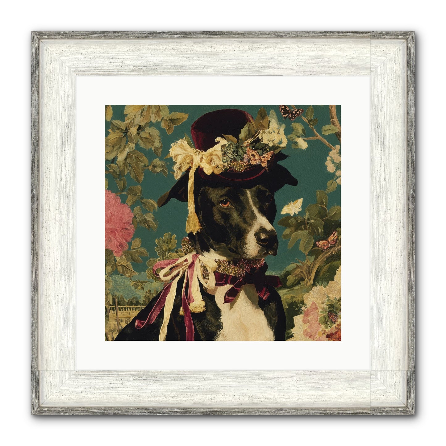 The Pickwick Waltz Framed Print - Driftwood White 16x16