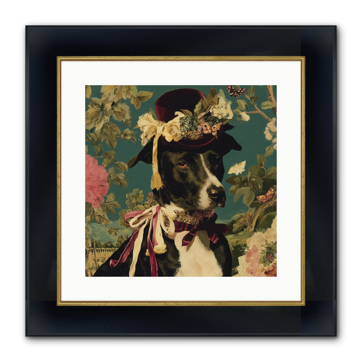 The Pickwick Waltz Framed Print - Wide Black w/Gold 16x16