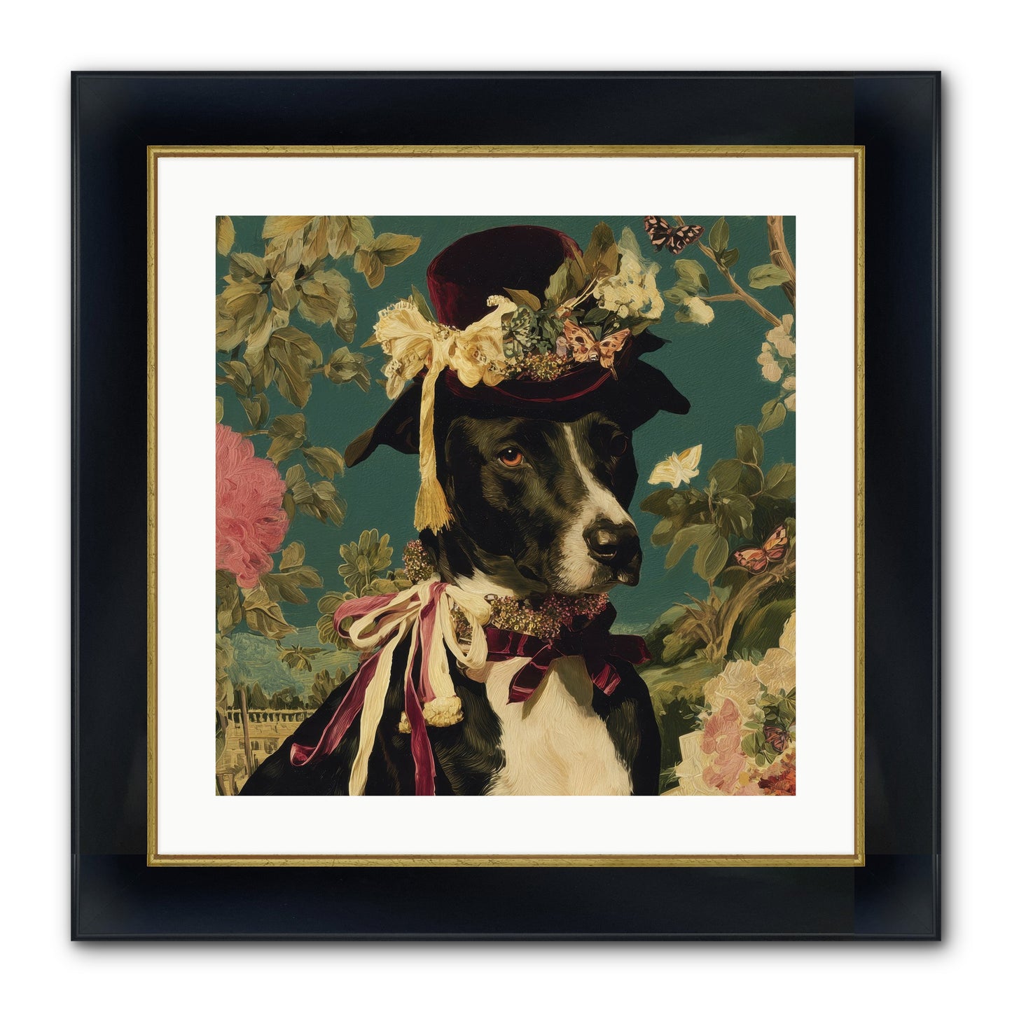 The Pickwick Waltz Framed Print - Wide Black w/Gold 20x20