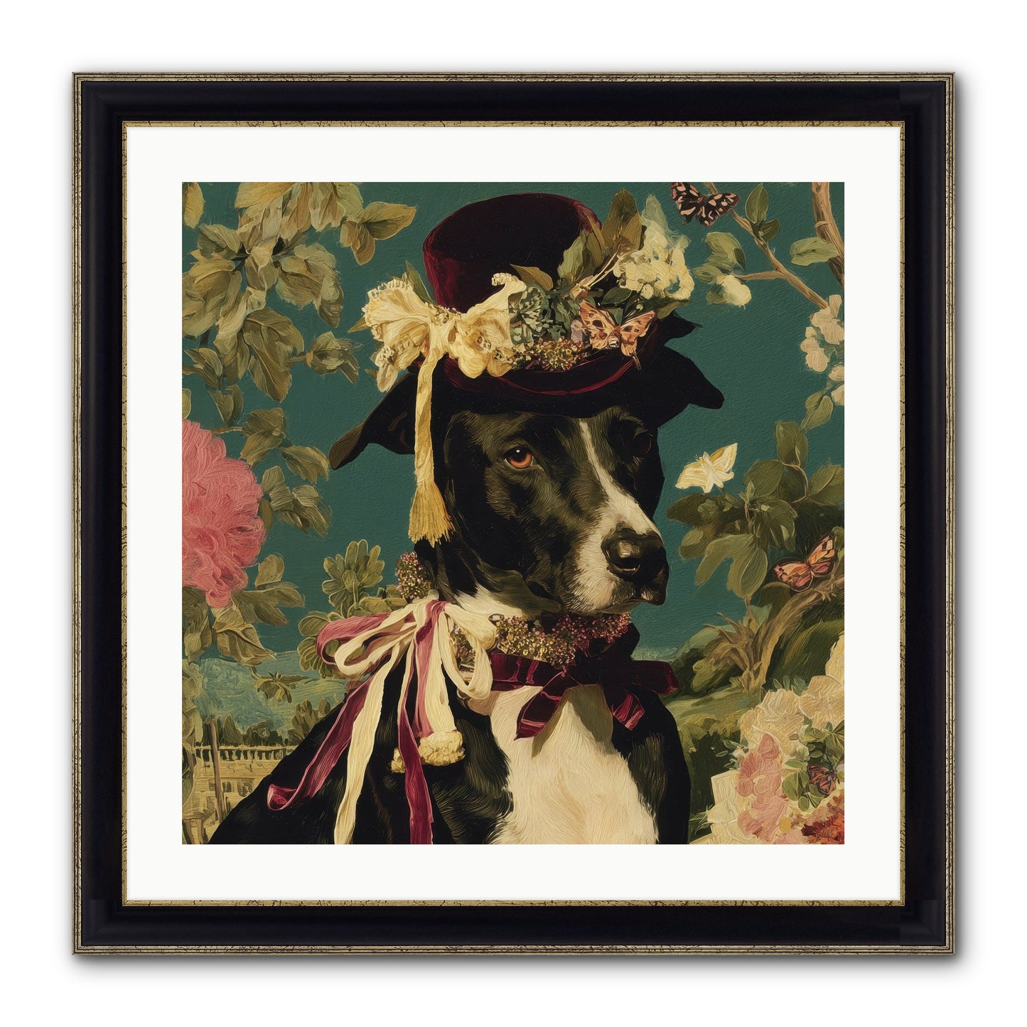 The Pickwick Waltz Framed Print - Black & Gold 24x24