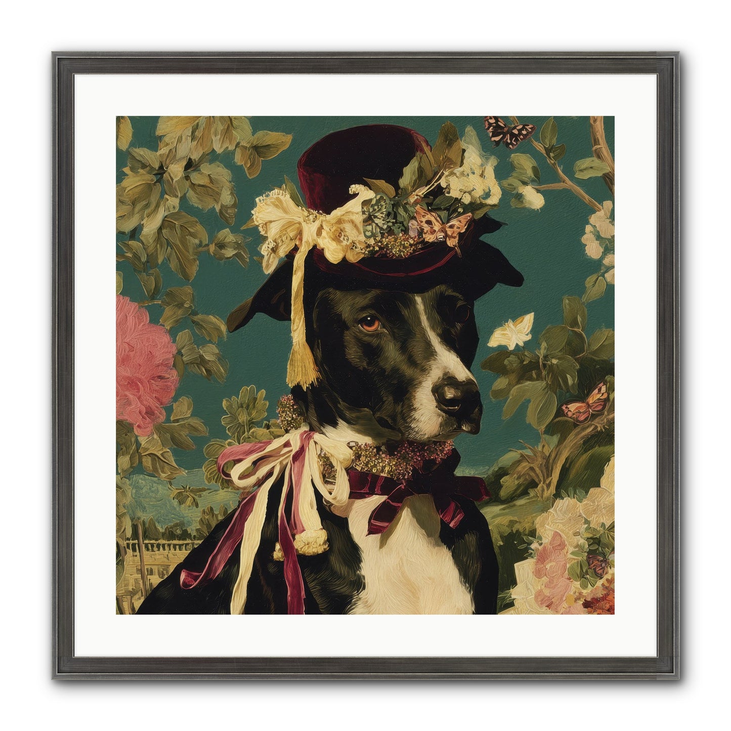 The Pickwick Waltz Framed Print - Slimwoods Black/Silver 24x24