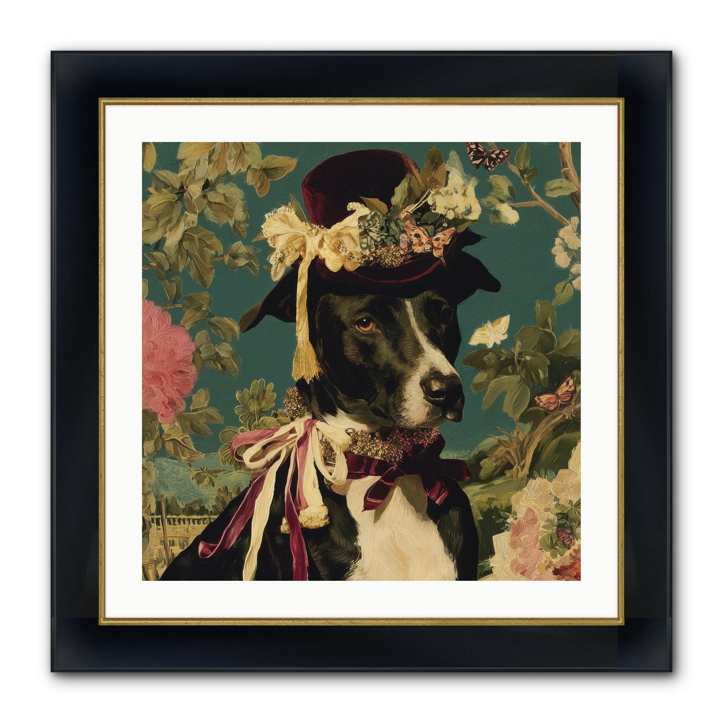 The Pickwick Waltz Framed Print - Wide Black w/Gold 24x24