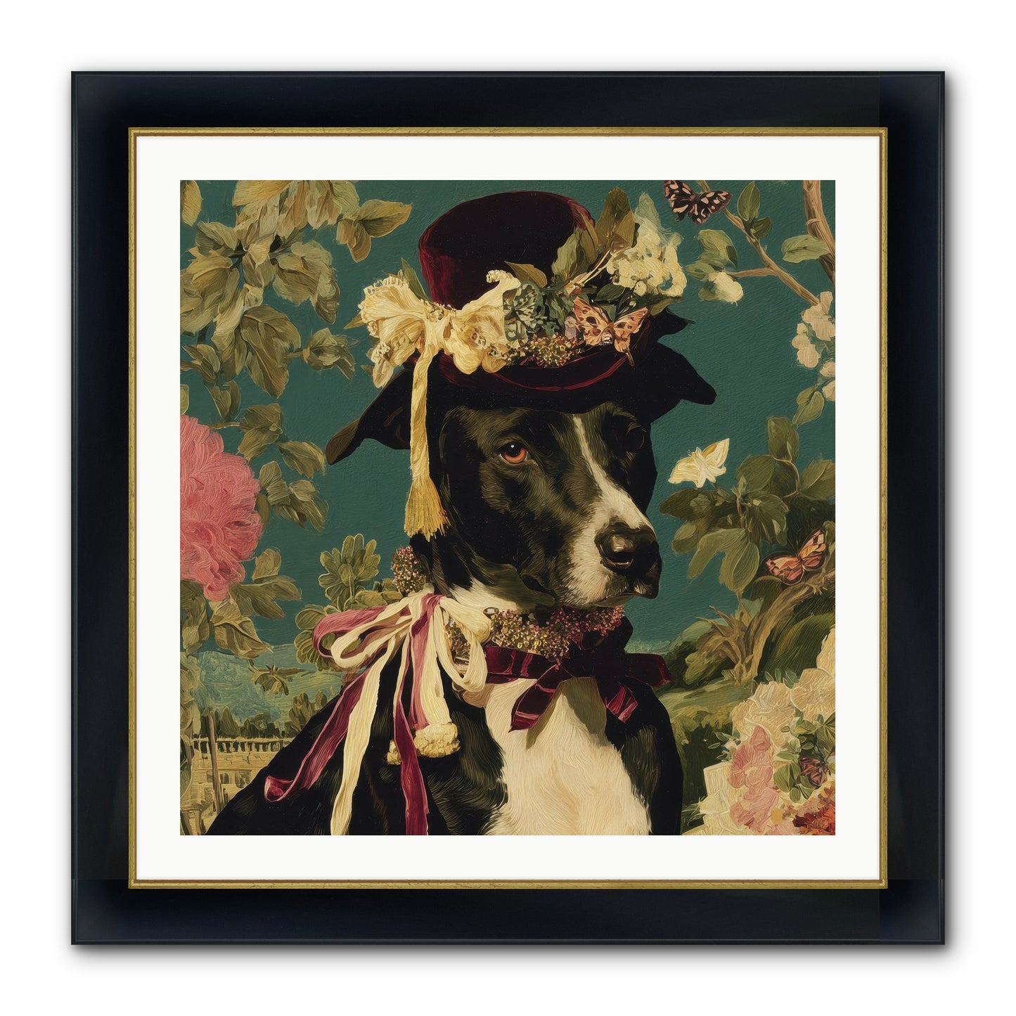 The Pickwick Waltz Framed Print - Wide Black w/Gold 30x30
