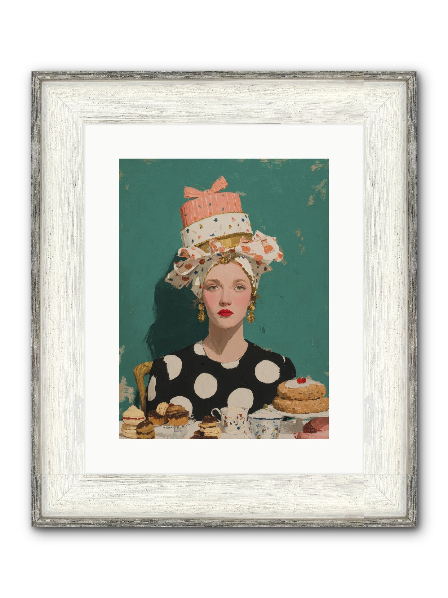 The Picnic Edit Framed Print - Driftwood White 12x16