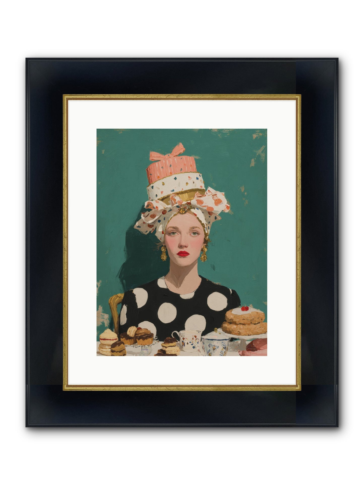 The Picnic Edit Framed Print - Wide Black w/Gold 12x16