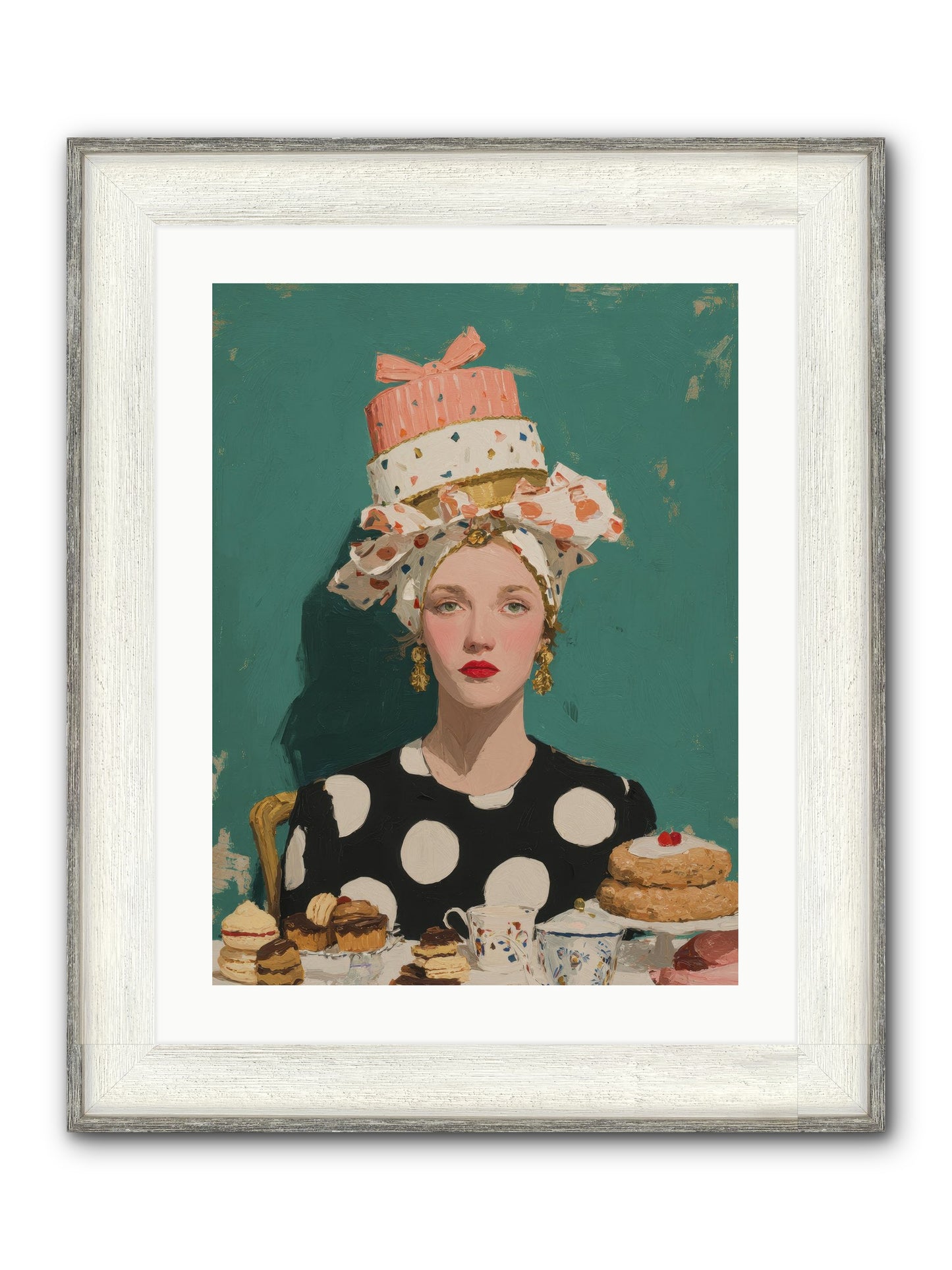 The Picnic Edit Framed Print - Driftwood White 18x24
