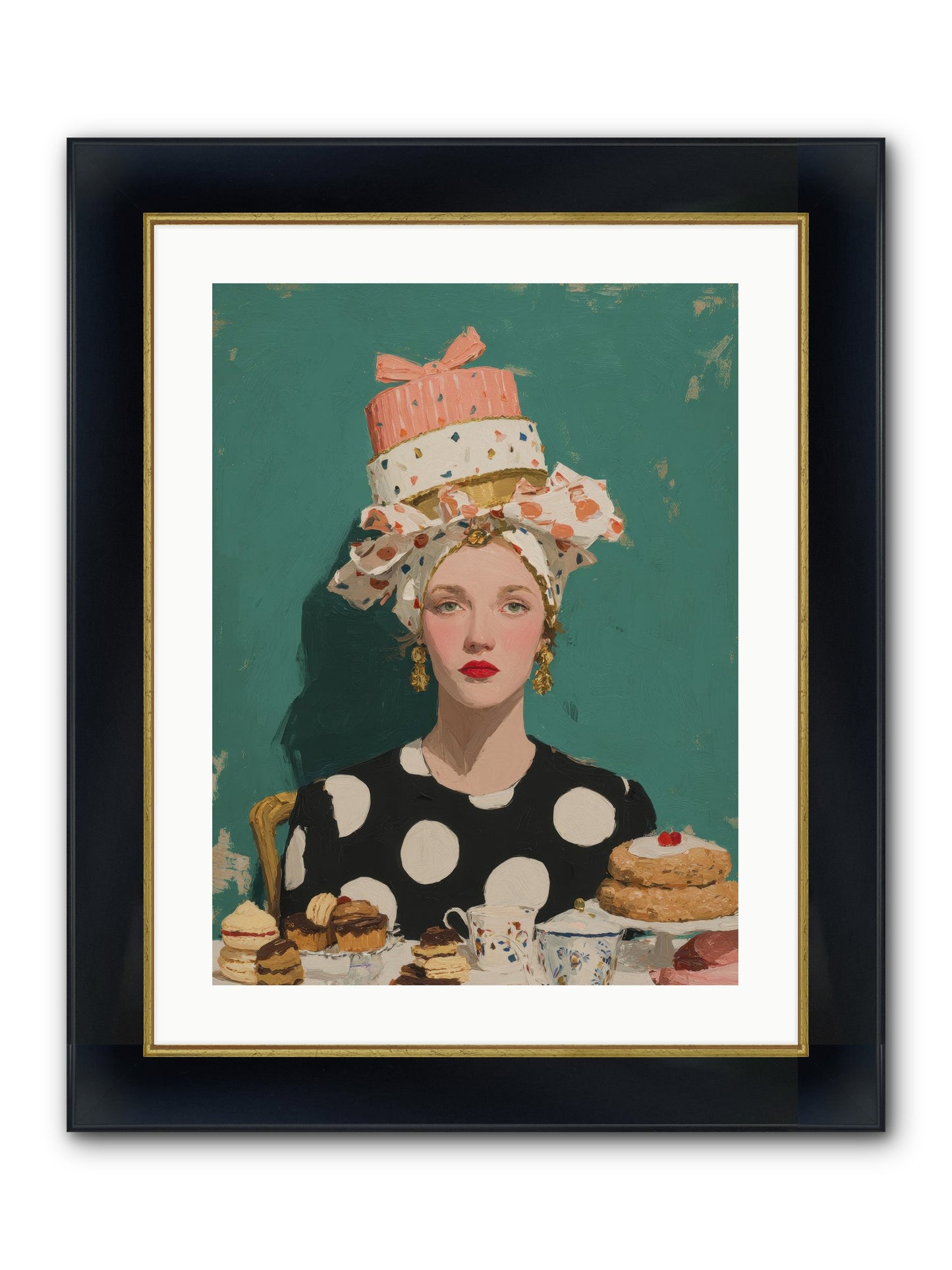 The Picnic Edit Framed Print - Wide Black w/Gold 18x24