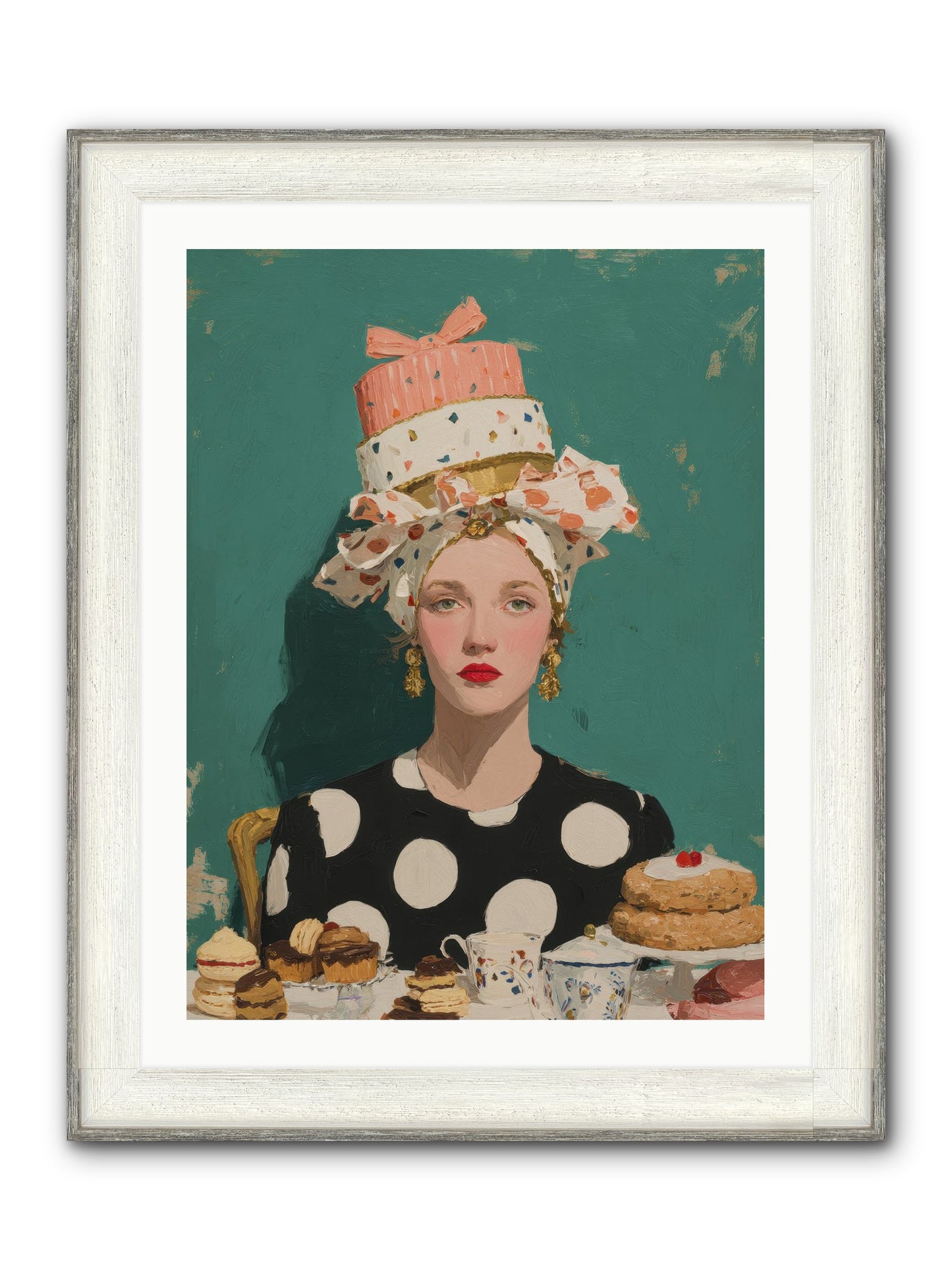 The Picnic Edit Framed Print - Driftwood White 24x32
