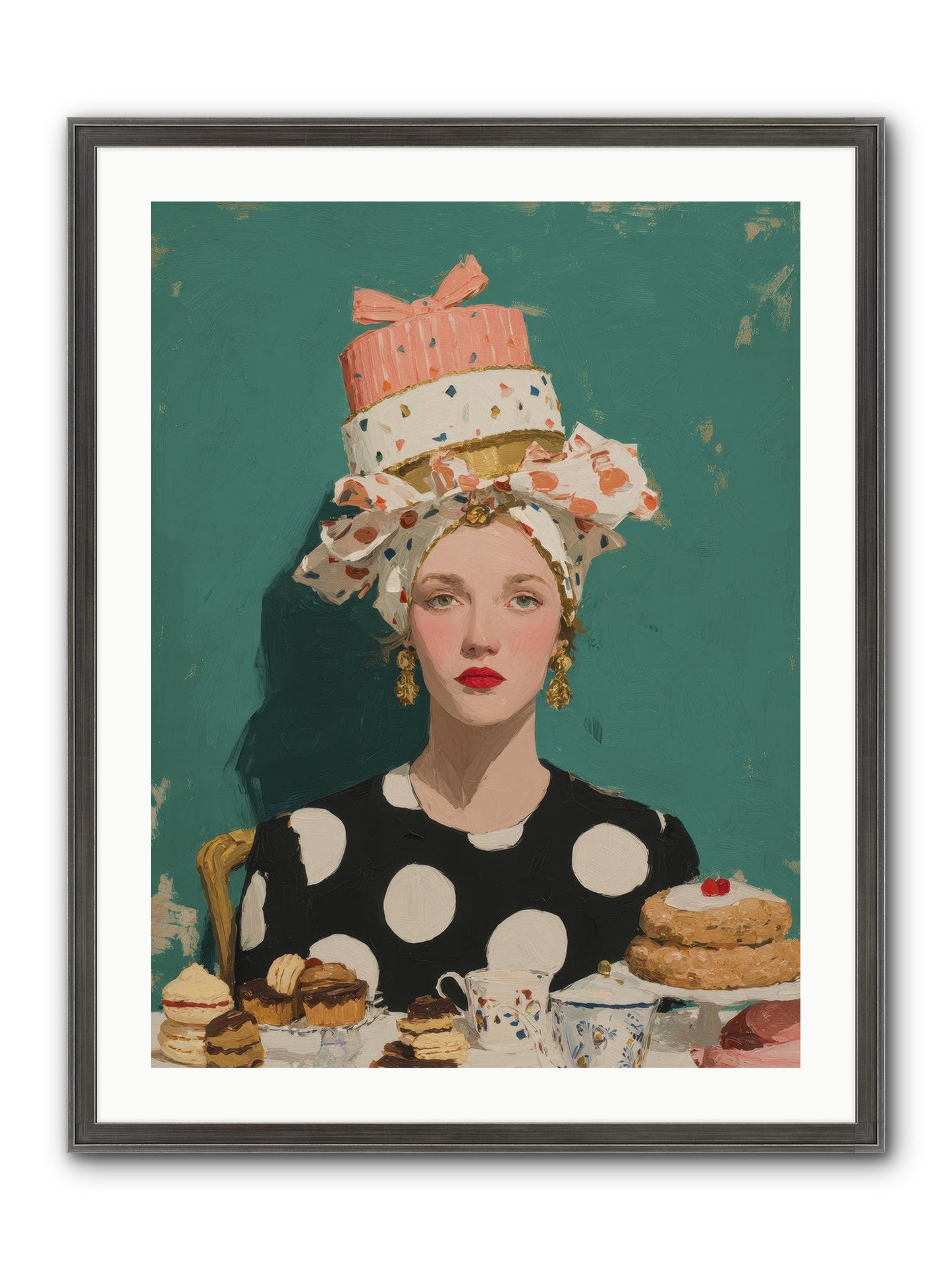The Picnic Edit Framed Print - Slimwoods Black/Silver 24x32