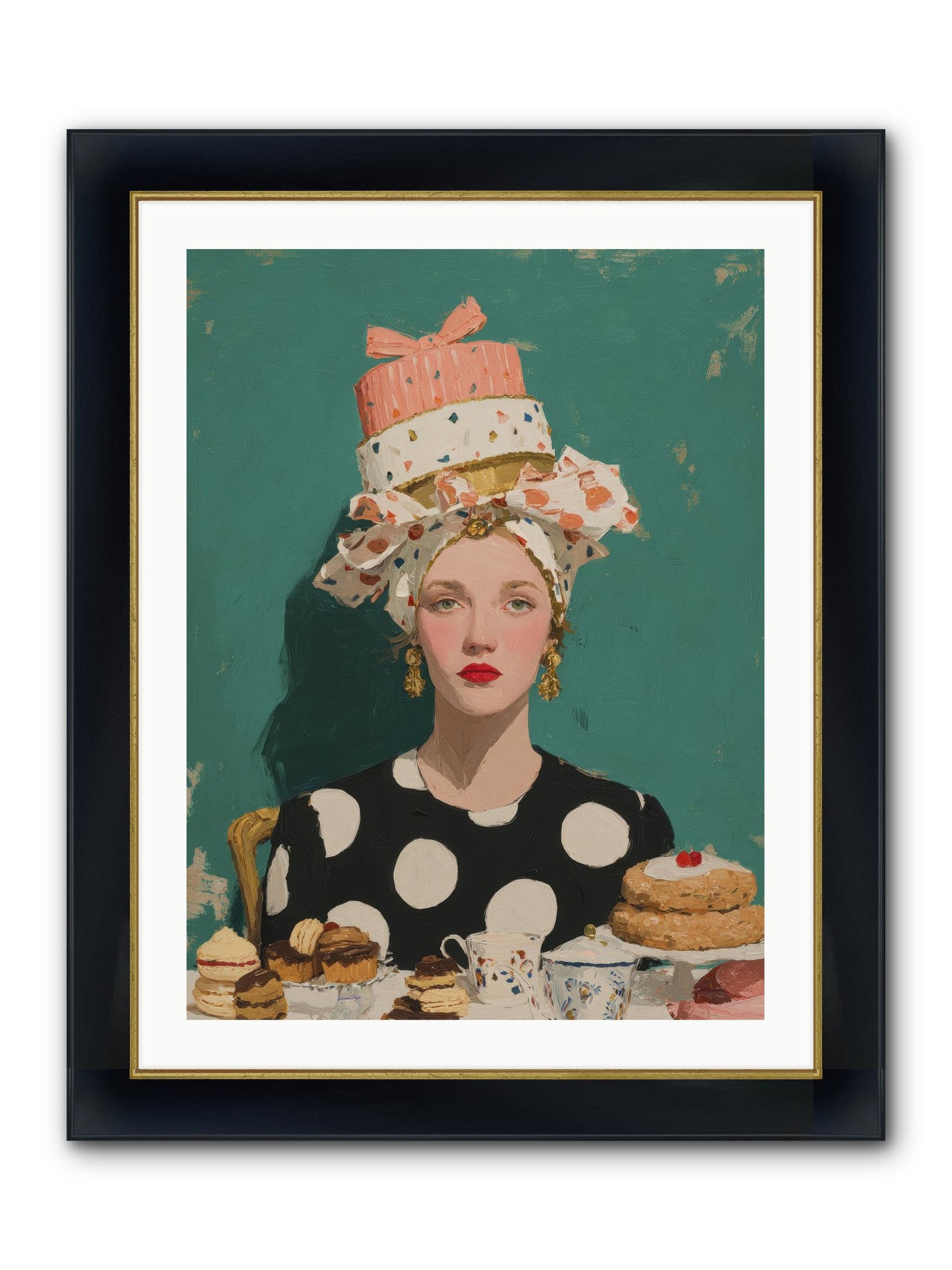 The Picnic Edit Framed Print - Wide Black w/Gold 24x32