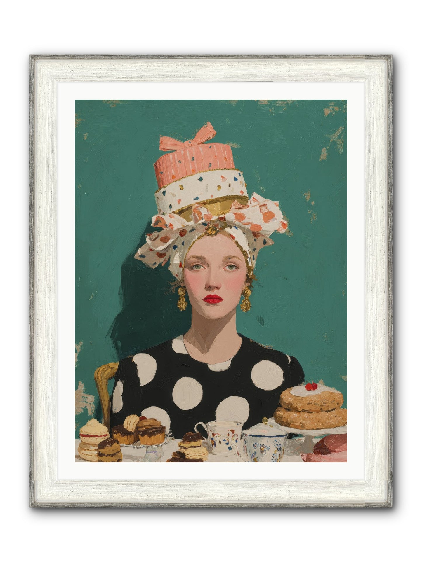 The Picnic Edit Framed Print - Driftwood White 30x40