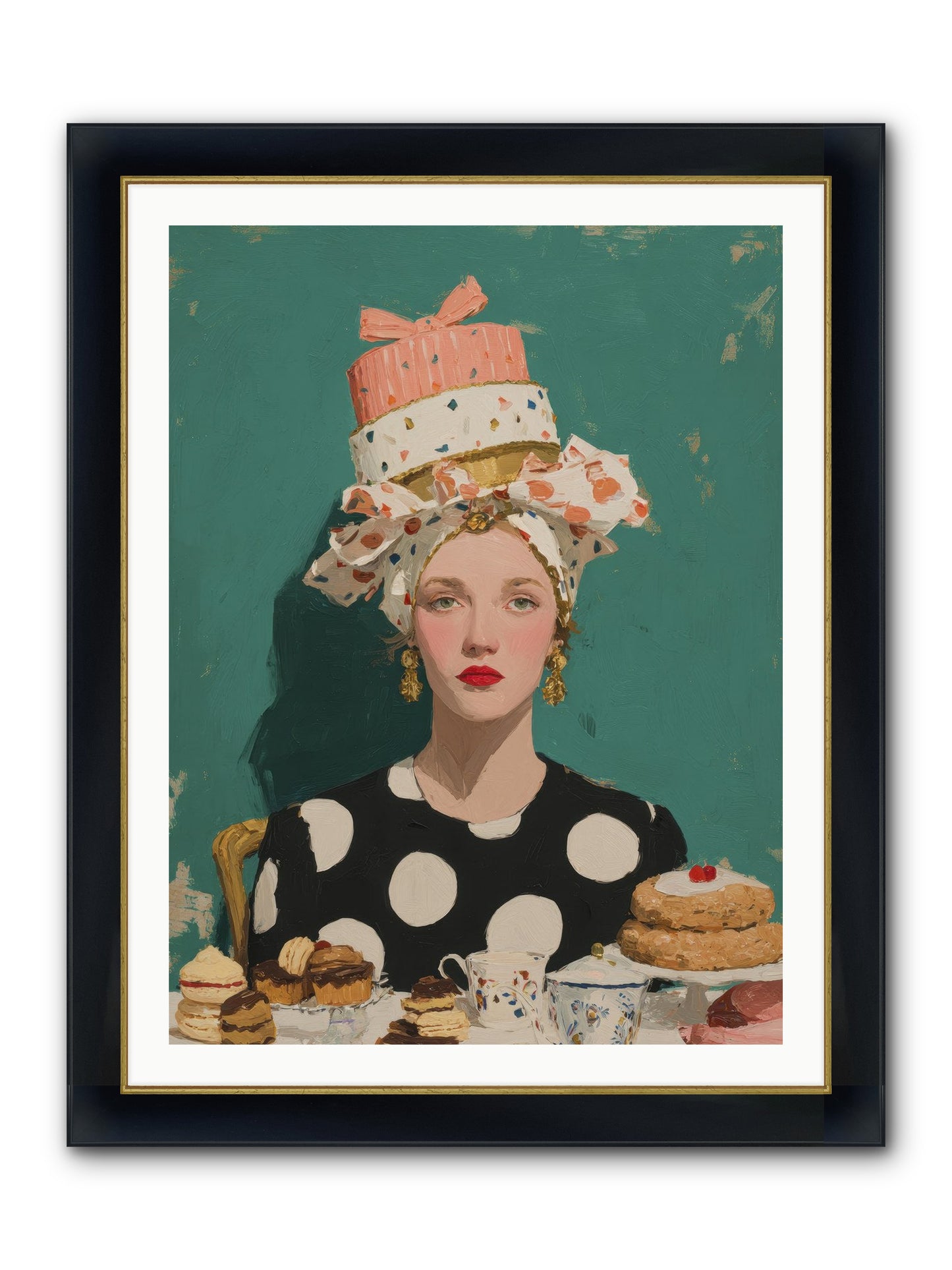 The Picnic Edit Framed Print - Wide Black w/Gold 30x40