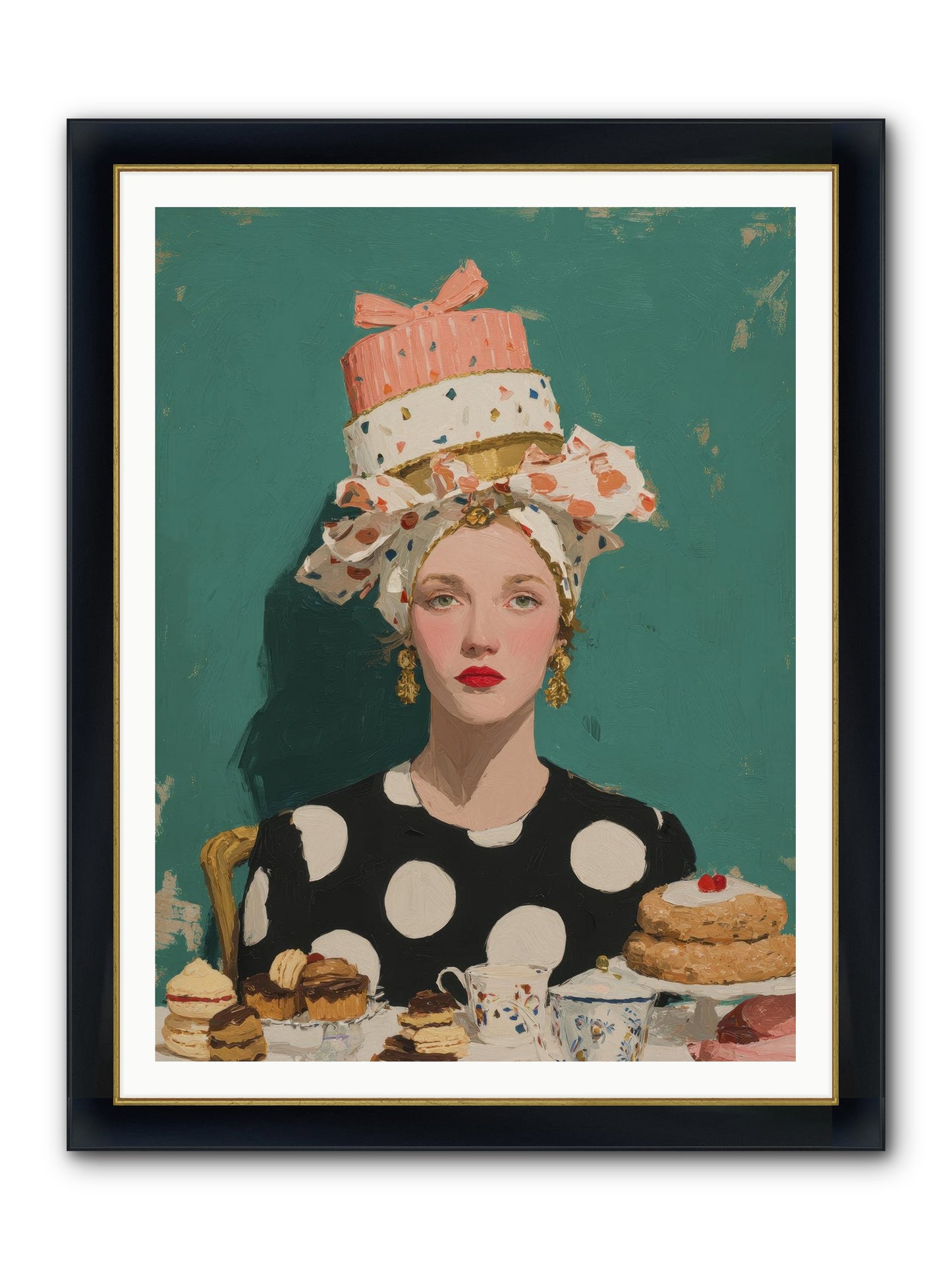 The Picnic Edit Framed Print - Wide Black w/Gold 36x48