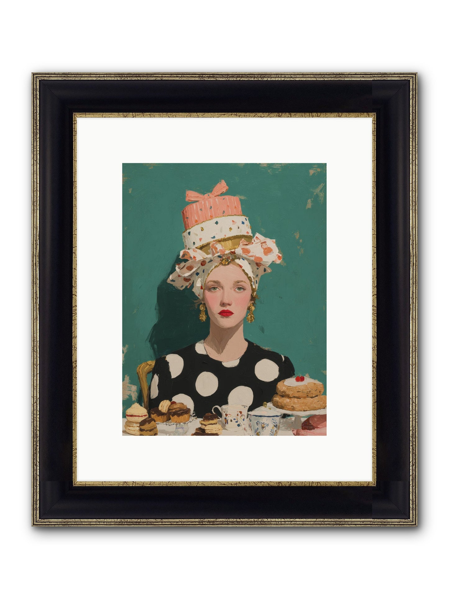 The Picnic Edit Framed Print - Black & Gold 9x12