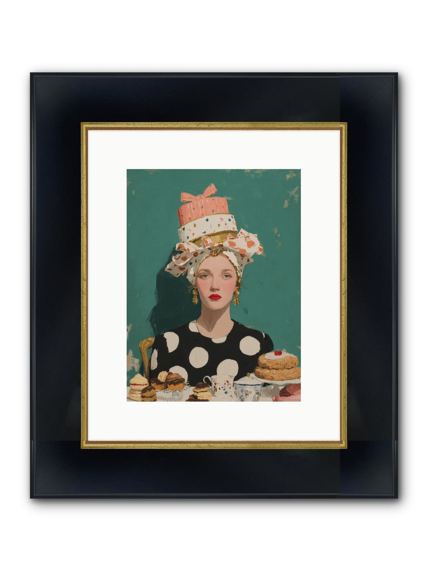The Picnic Edit Framed Print - Wide Black w/Gold 9x12