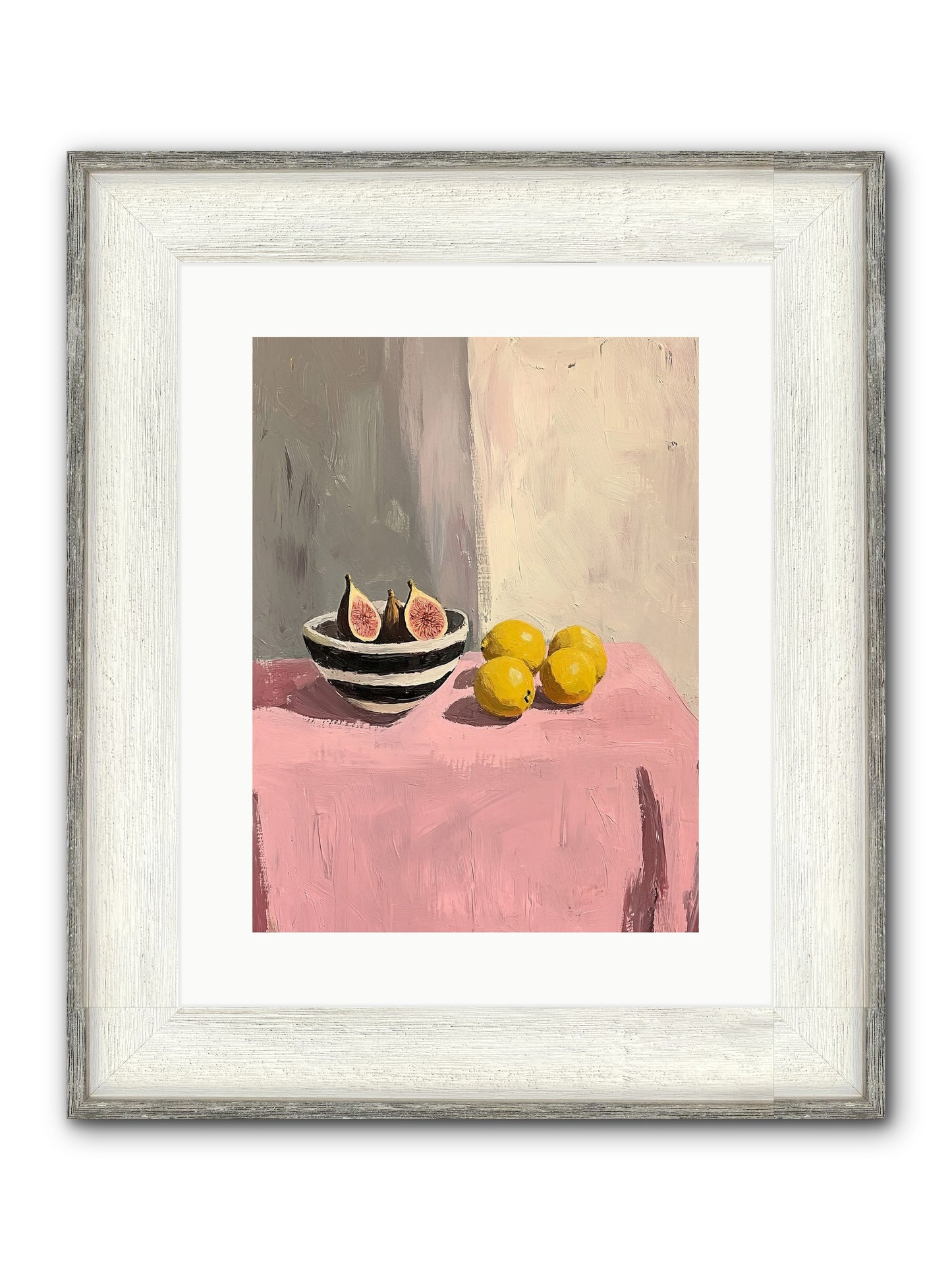 The Pink Cloth Framed Print - Driftwood White 12x16