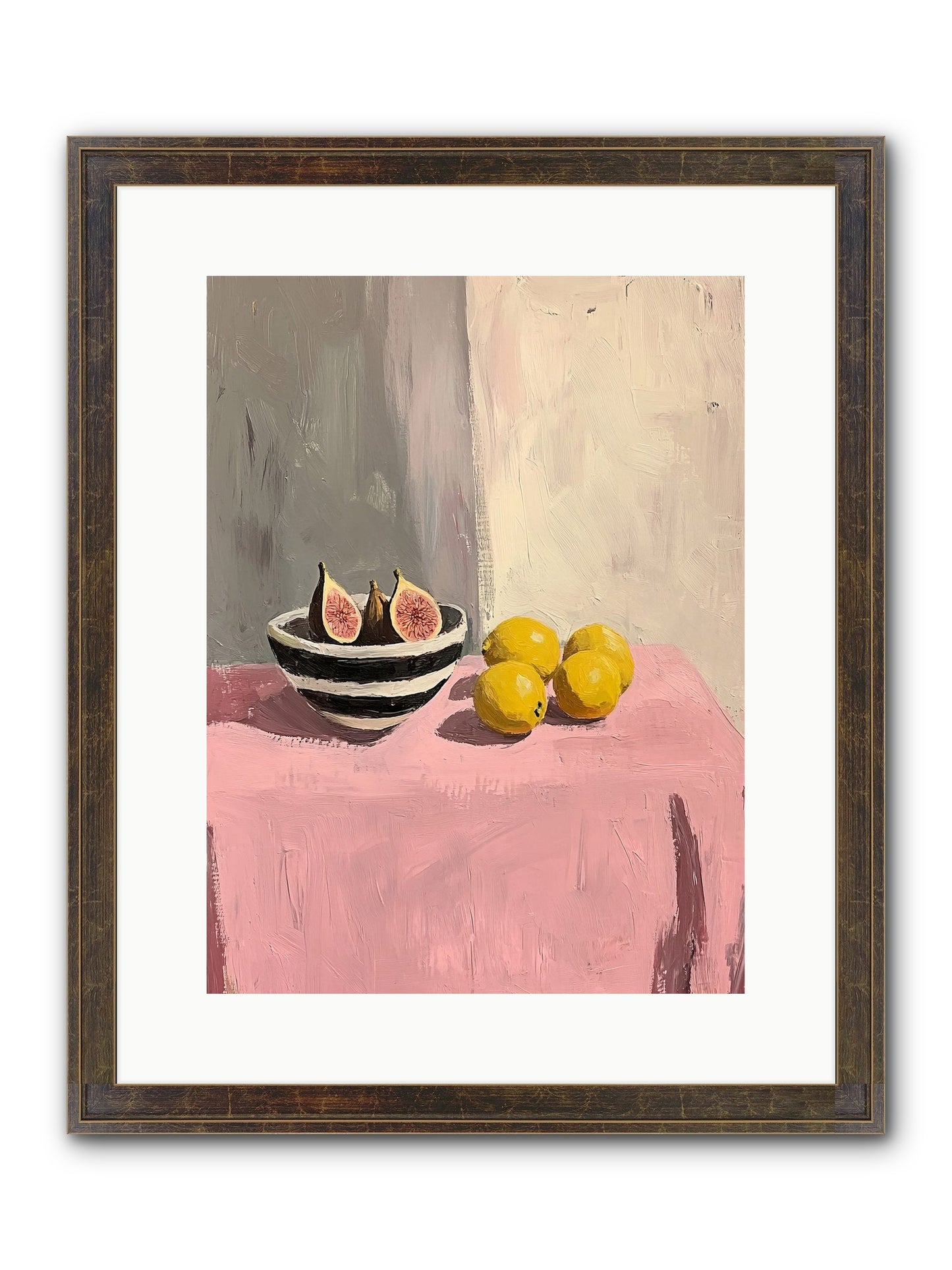 The Pink Cloth Framed Print - Slimwoods Black/Gold 12x16