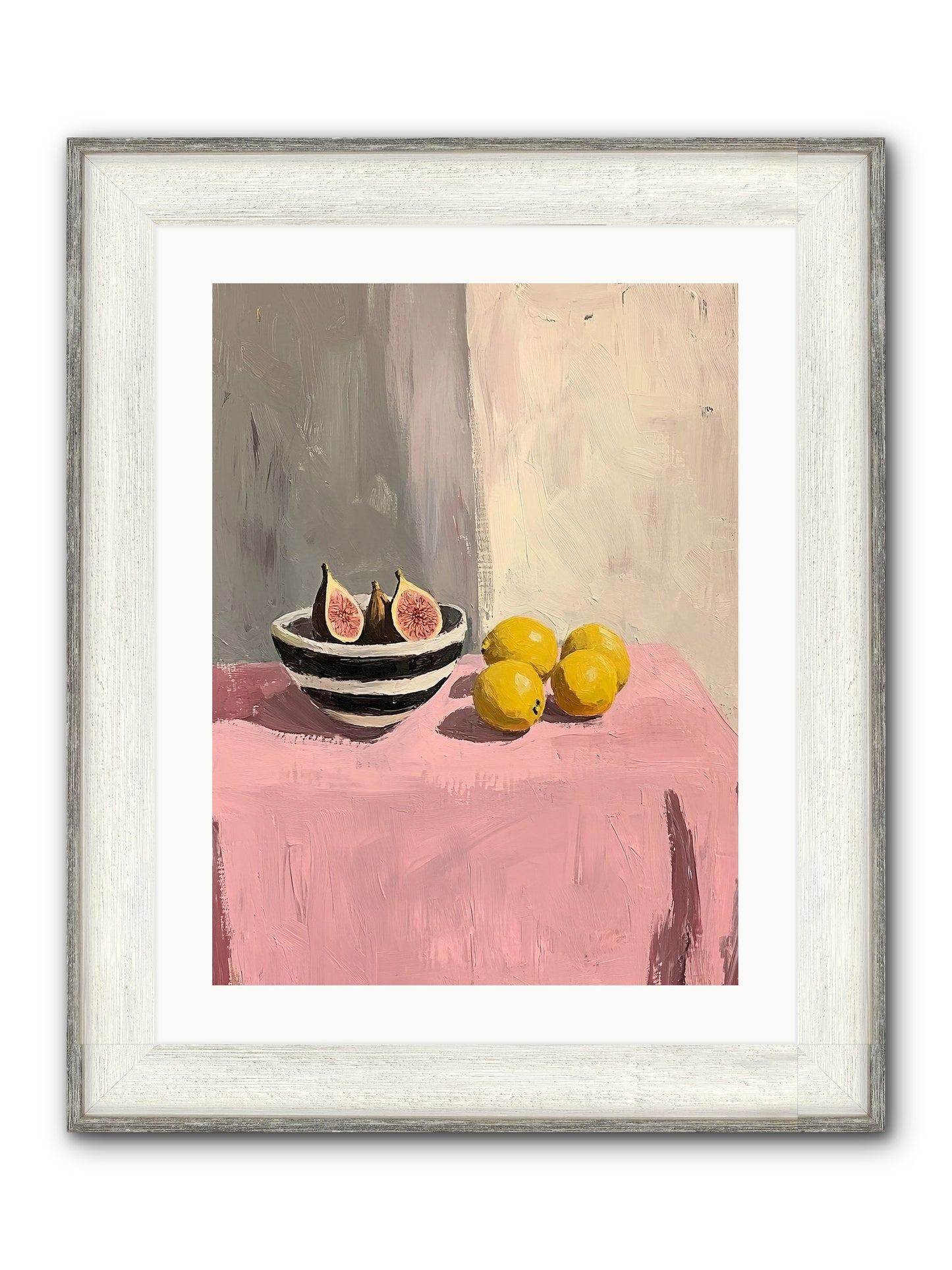 The Pink Cloth Framed Print - Driftwood White 18x24