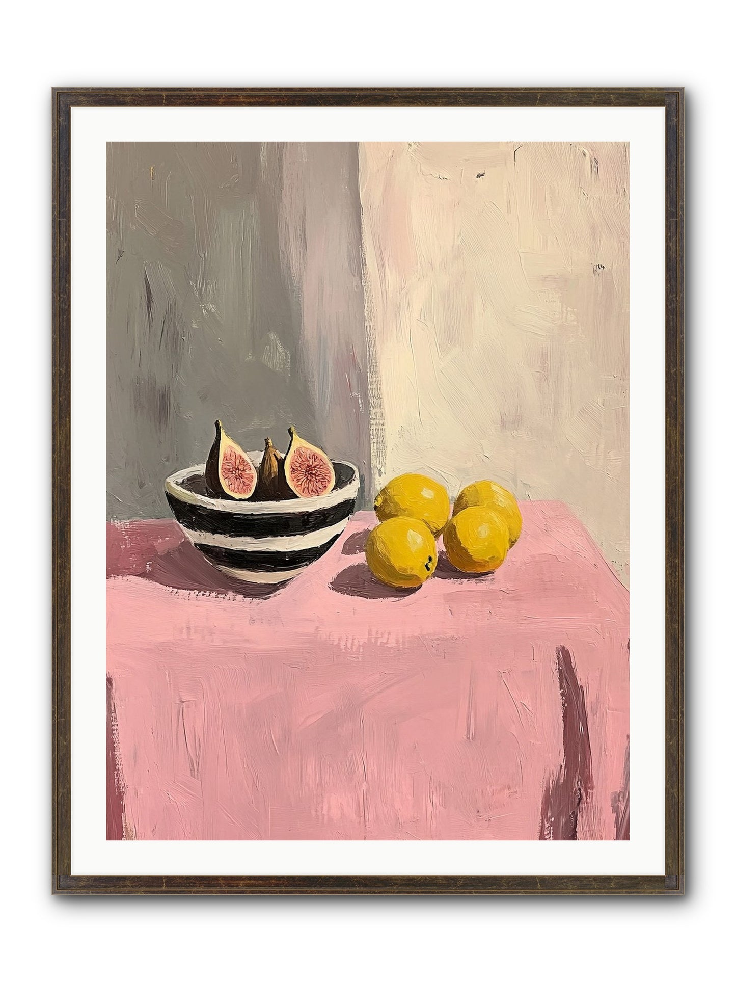 The Pink Cloth Framed Print - Slimwoods Black/Gold 30x40