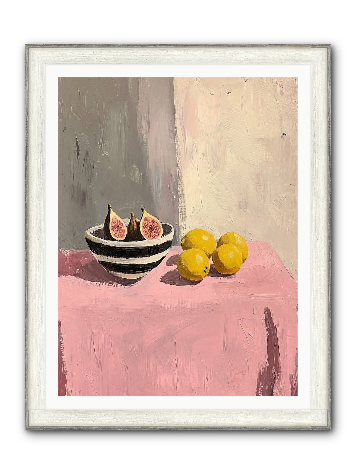 The Pink Cloth Framed Print - Driftwood White 36x48