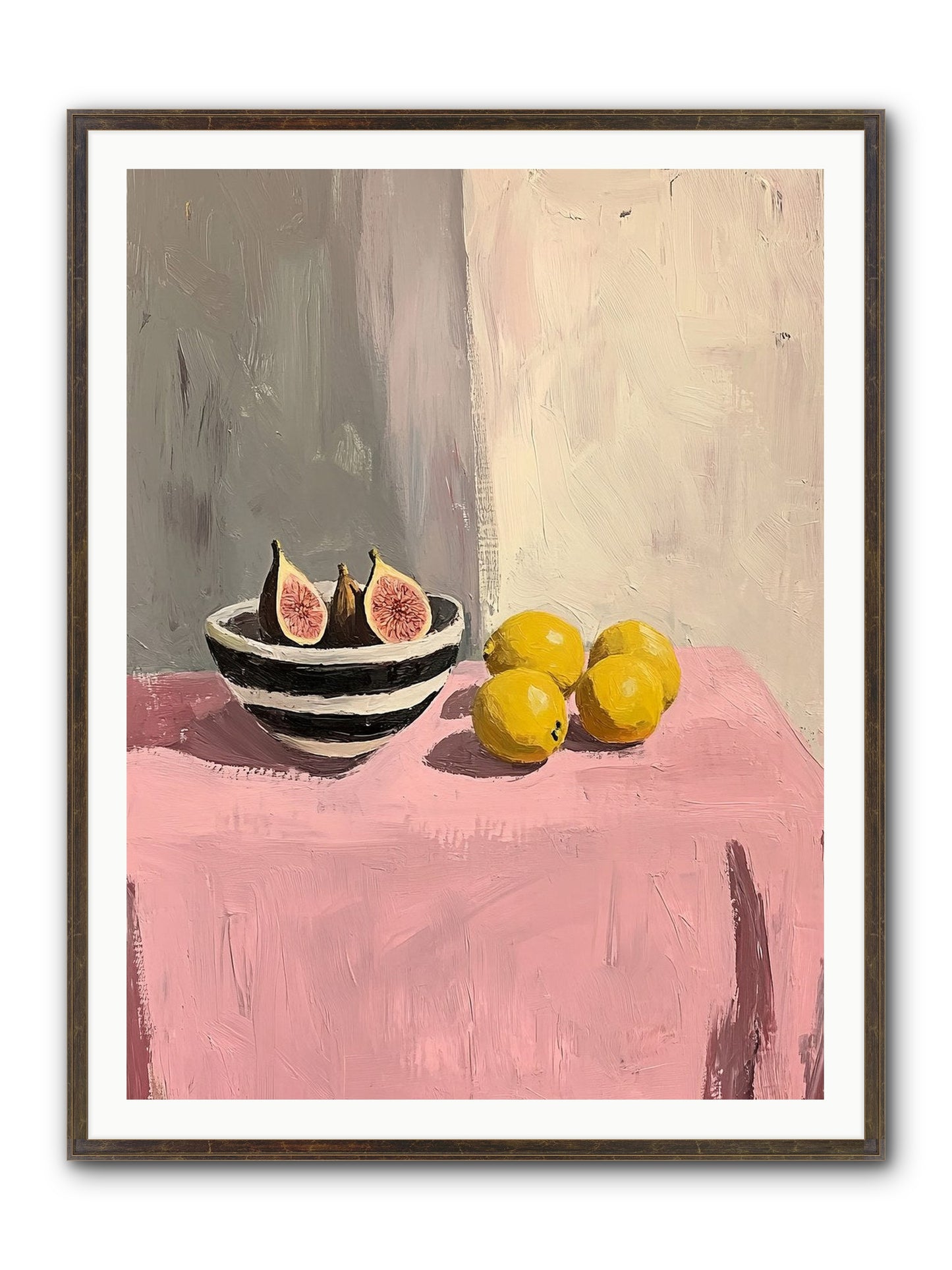 The Pink Cloth Framed Print - Slimwoods Black/Gold 36x48