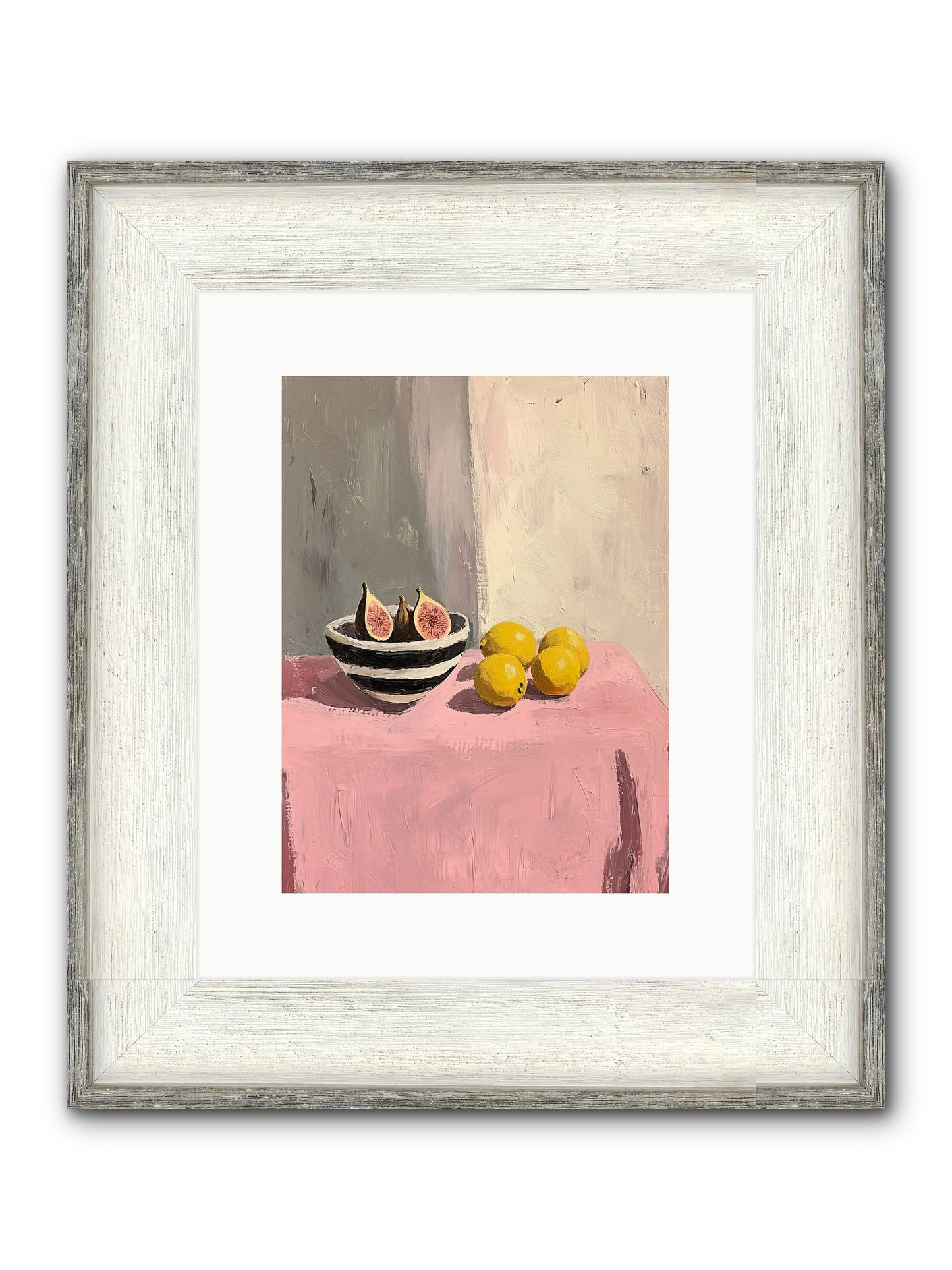 The Pink Cloth Framed Print - Driftwood White 9x12
