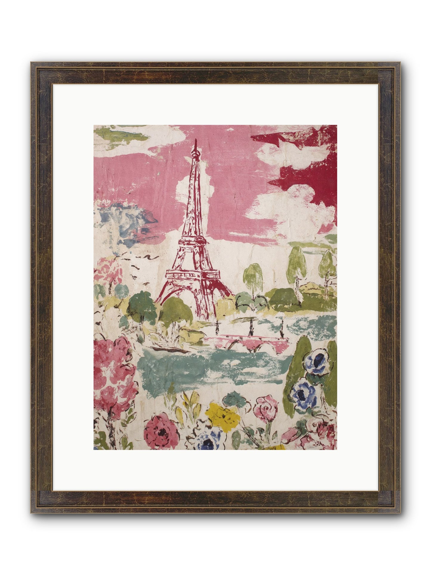 The Pink Hour Framed Print - Slimwoods Black/Gold 12x16