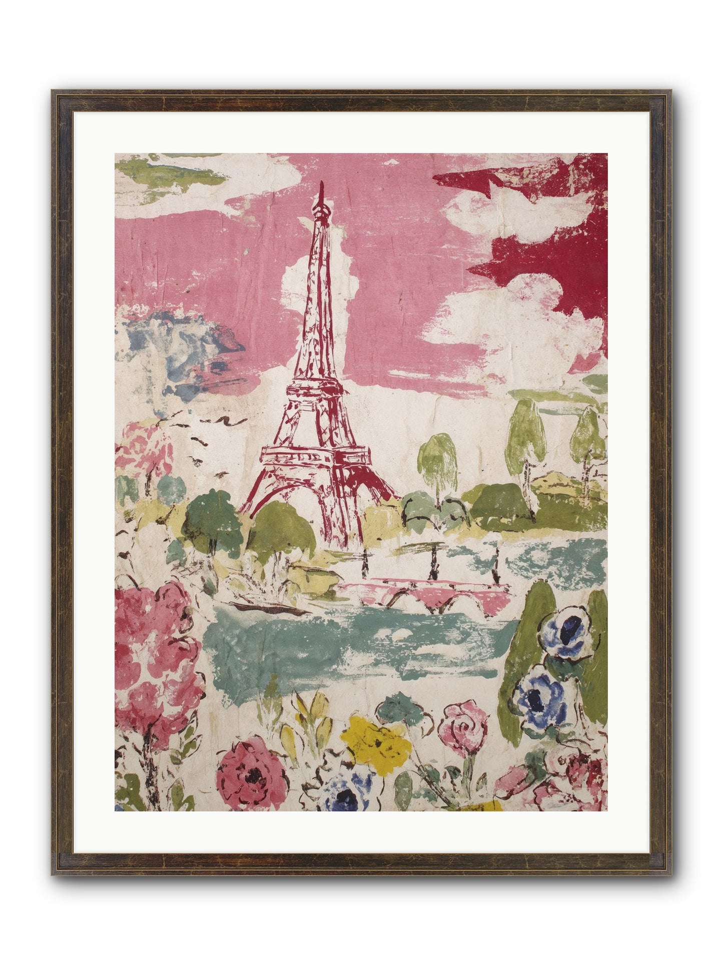 The Pink Hour Framed Print - Slimwoods Black/Gold 24x32
