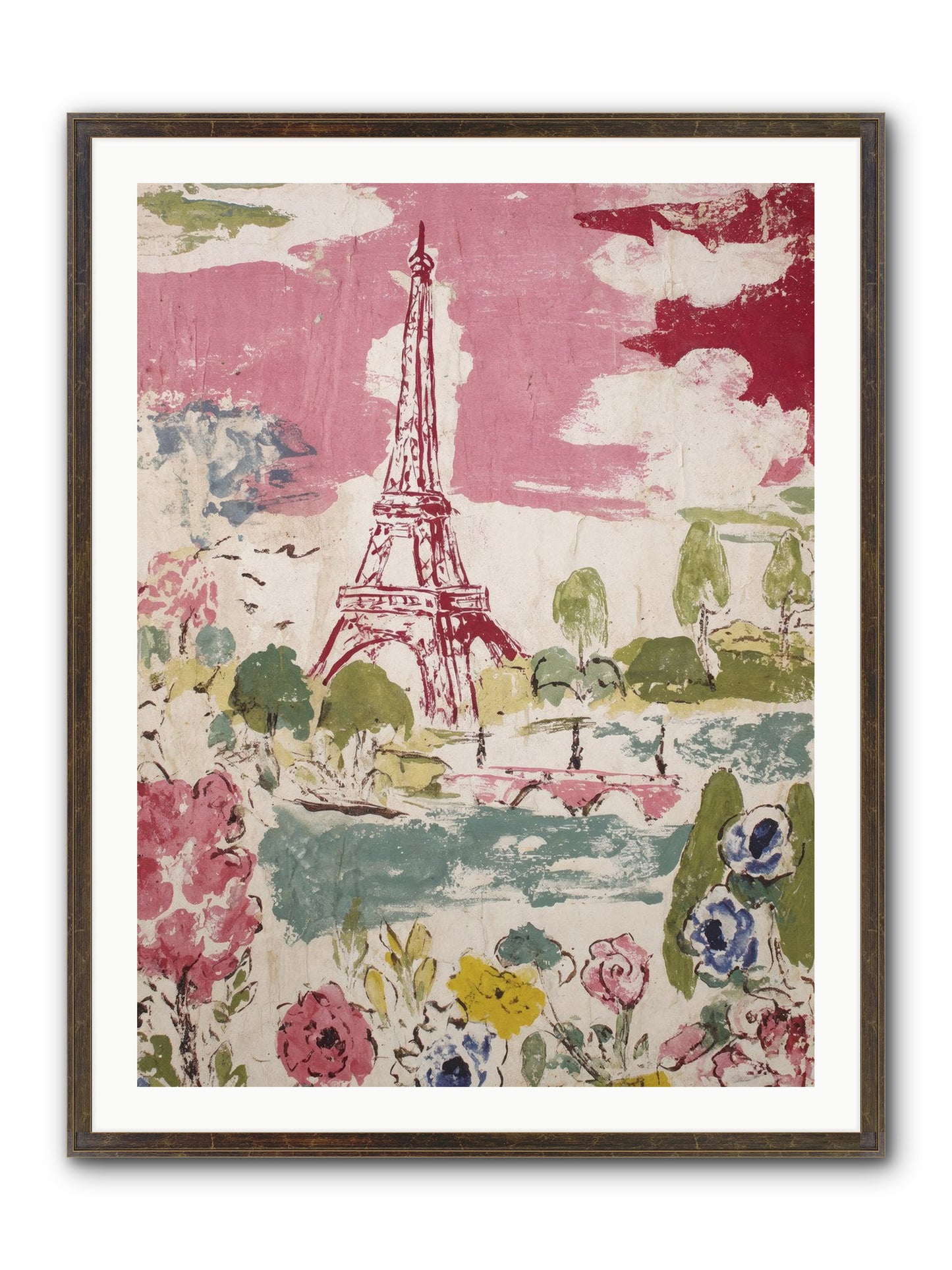 The Pink Hour Framed Print - Slimwoods Black/Gold 30x40