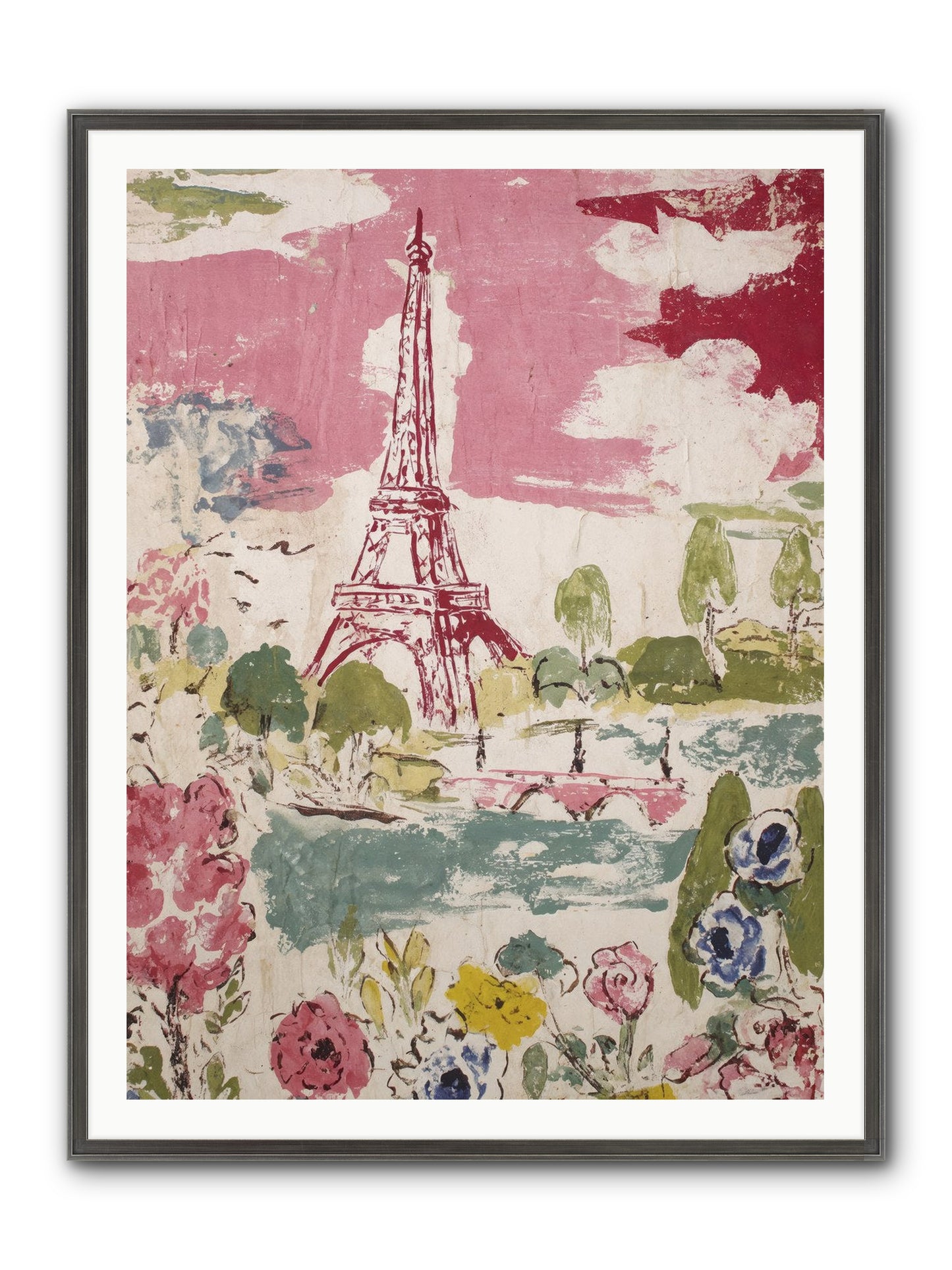 The Pink Hour Framed Print - Slimwoods Black/Silver 36x48