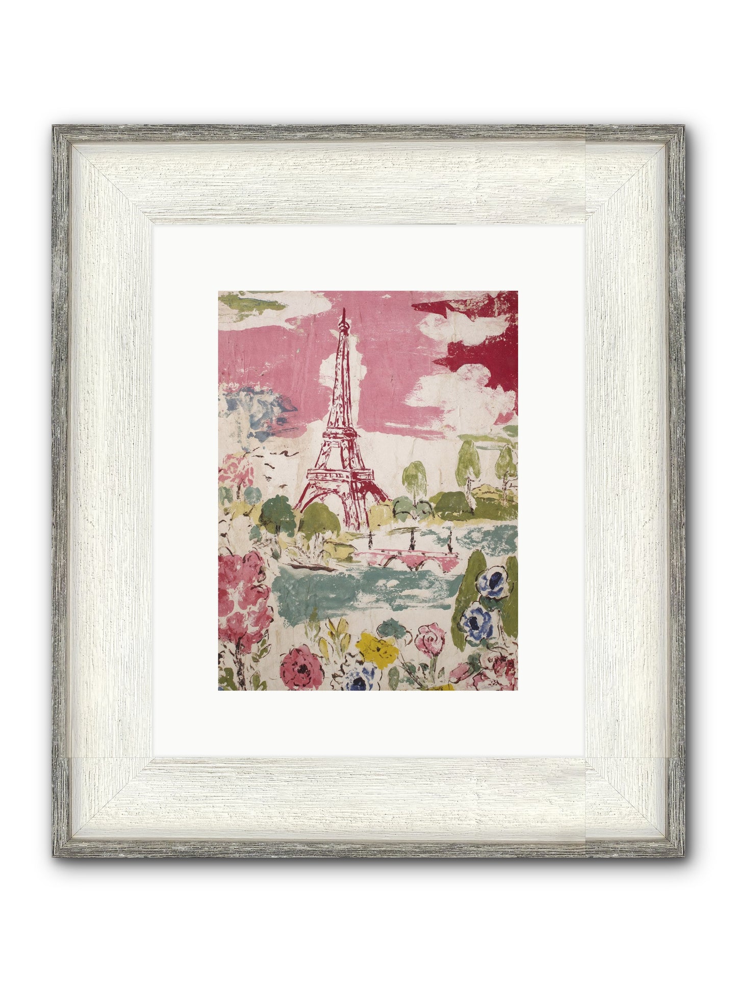 The Pink Hour Framed Print - Driftwood White 9x12