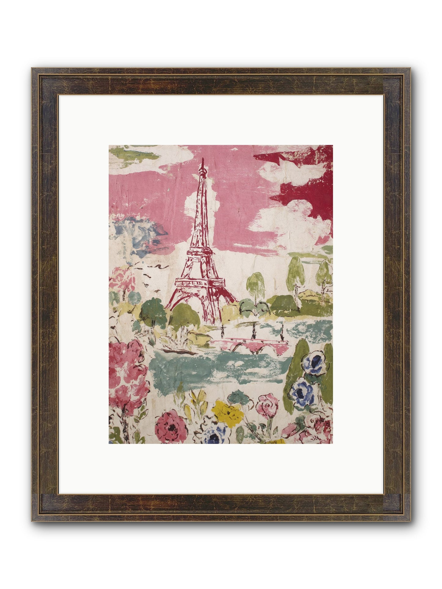 The Pink Hour Framed Print - Slimwoods Black/Gold 9x12