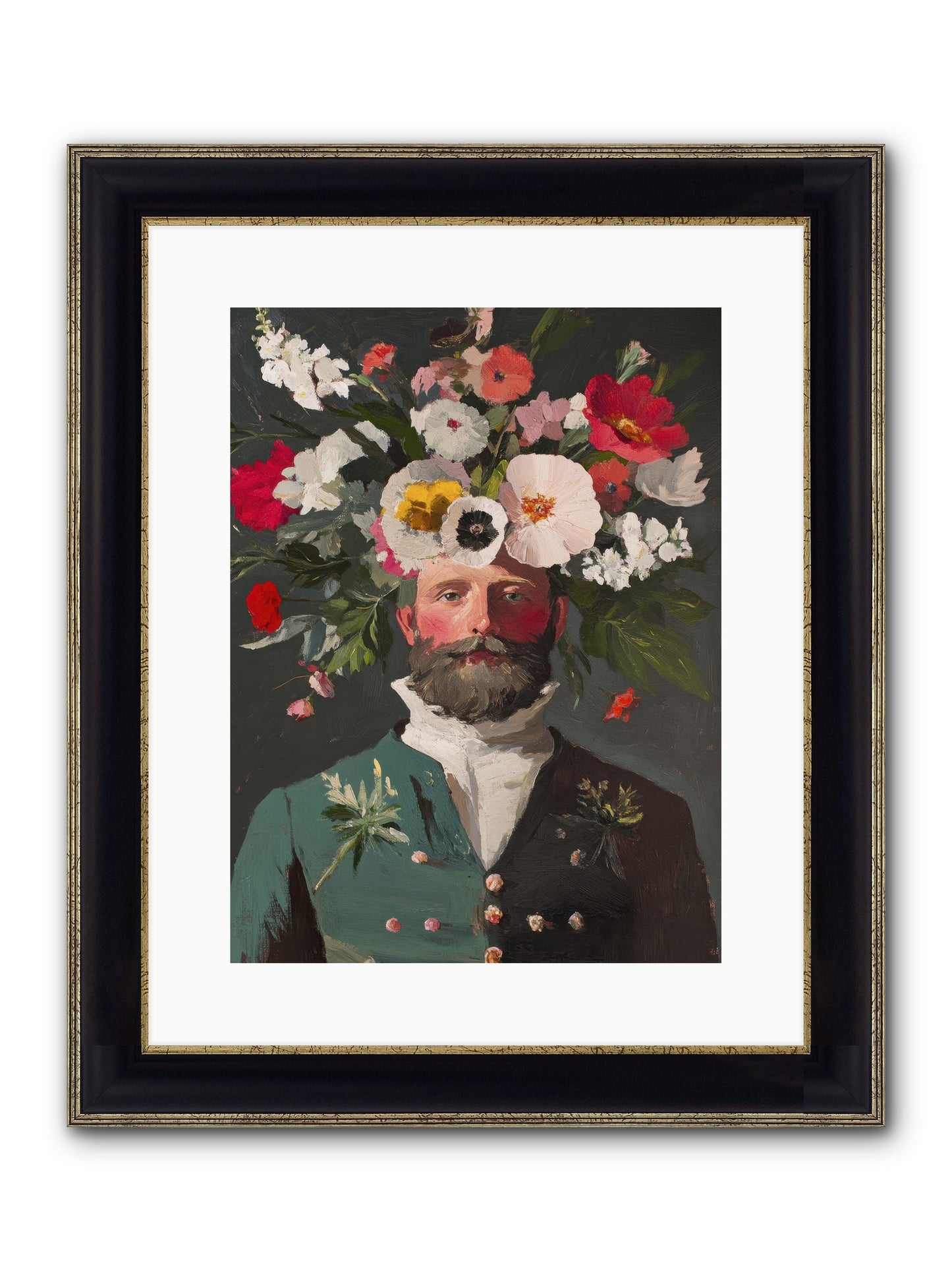 The Plant Whisperer Framed Print - Black & Gold 12x16