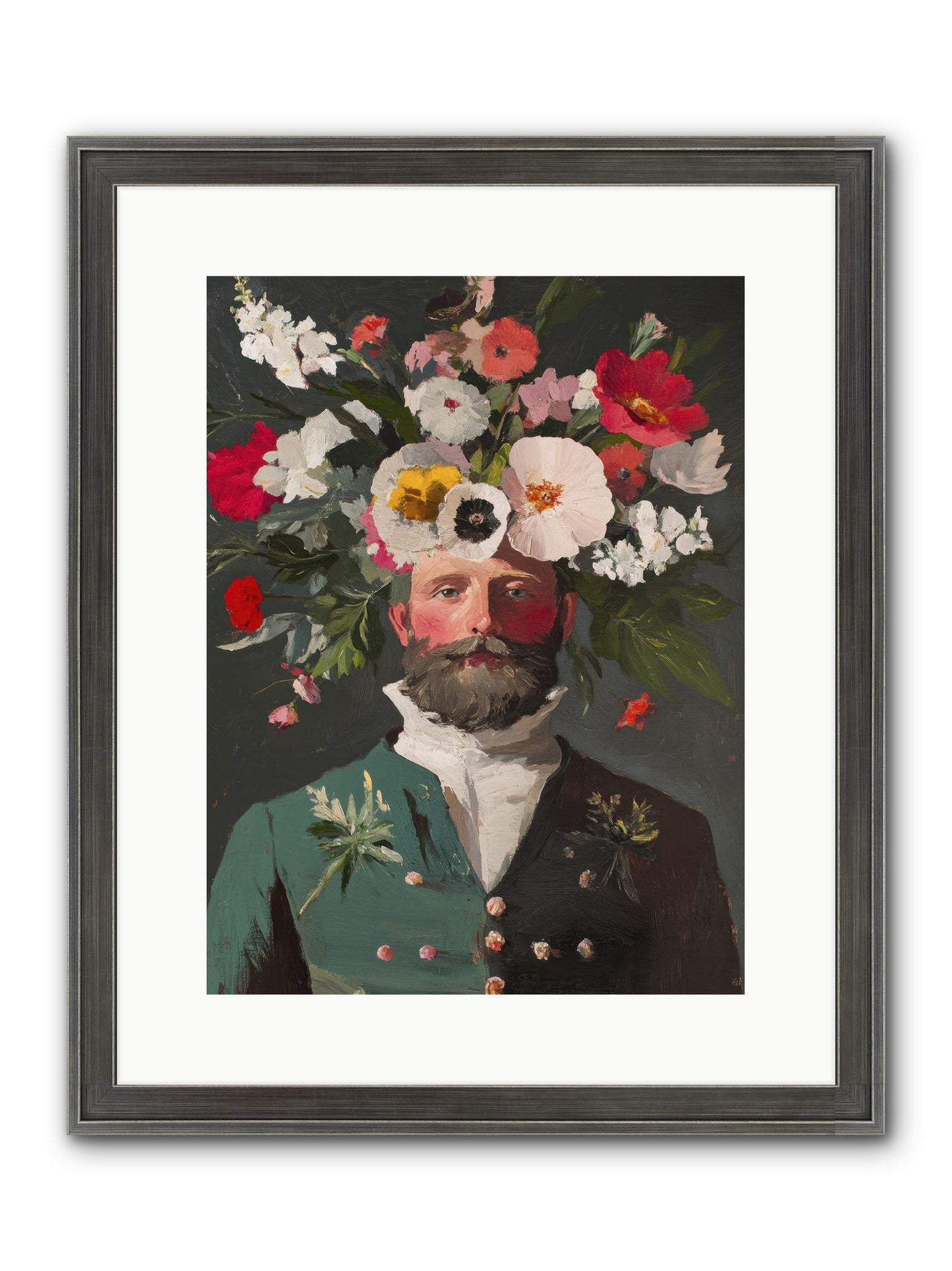 The Plant Whisperer Framed Print - Slimwoods Black/Silver 12x16